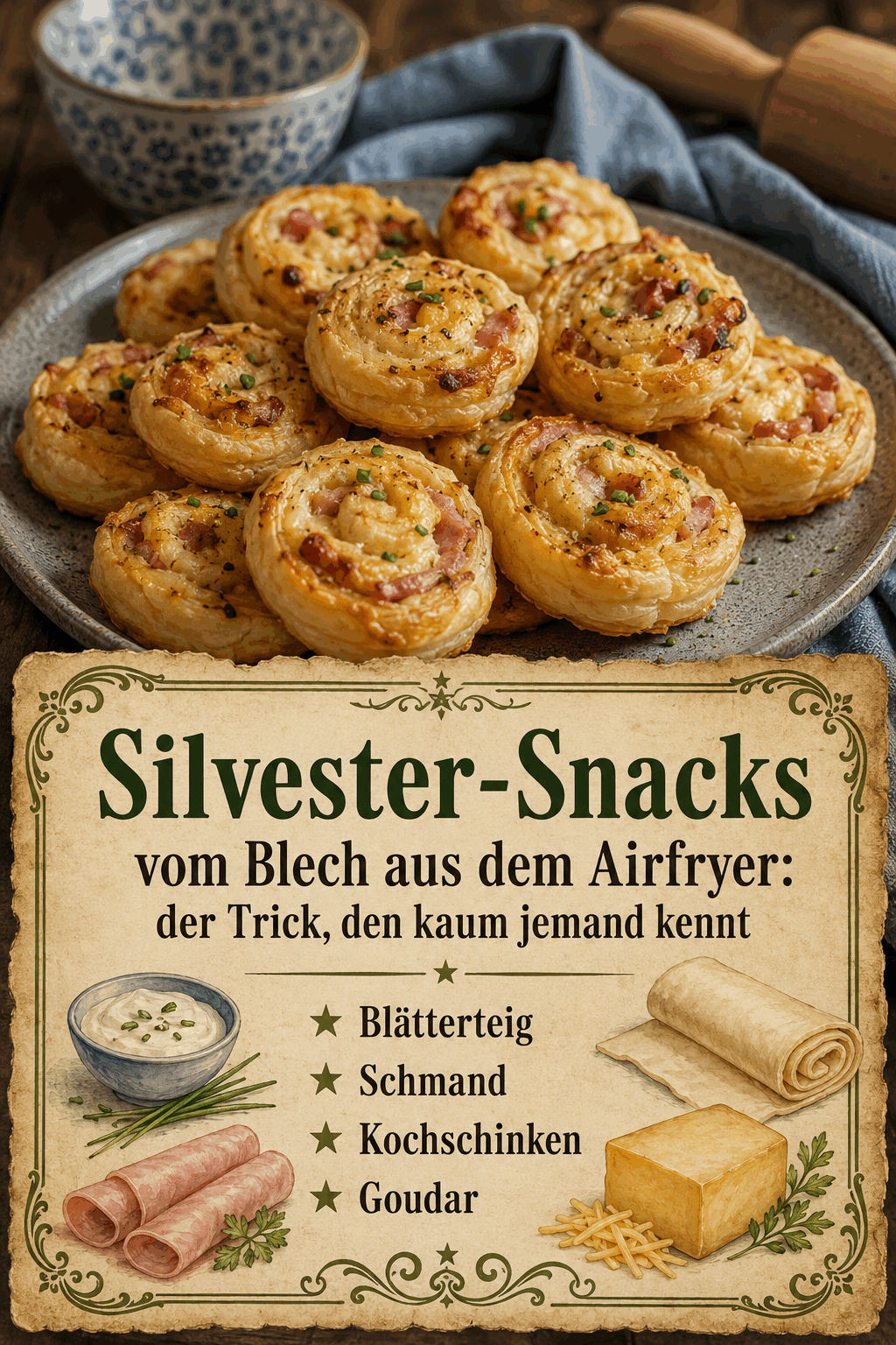 Silvester-Snacks vom Blech aus dem Airfryer: der Trick, den kaum jemand kennt