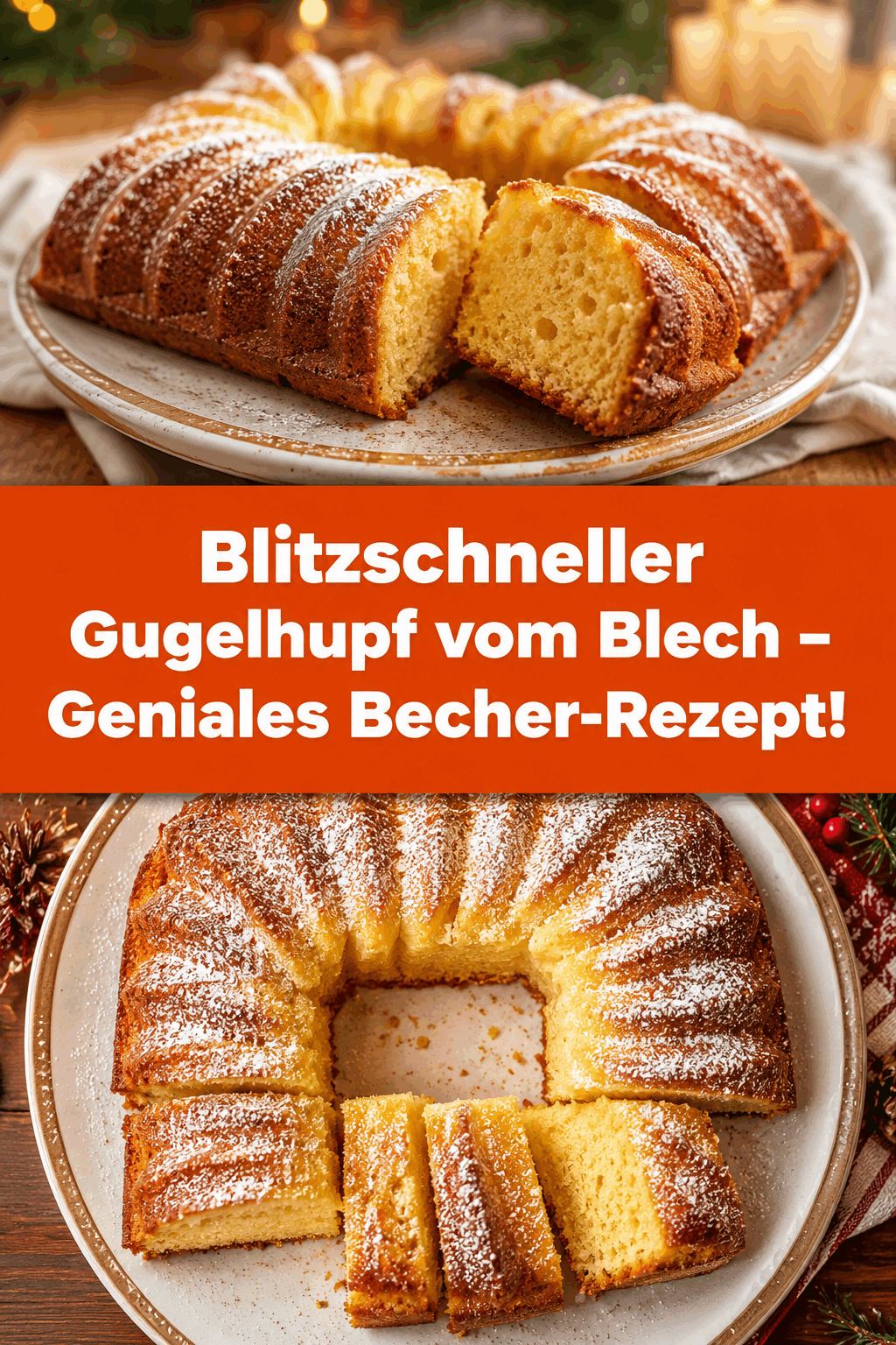 Blitzschneller Gugelhupf vom Blech – Geniales Becher-Rezept!