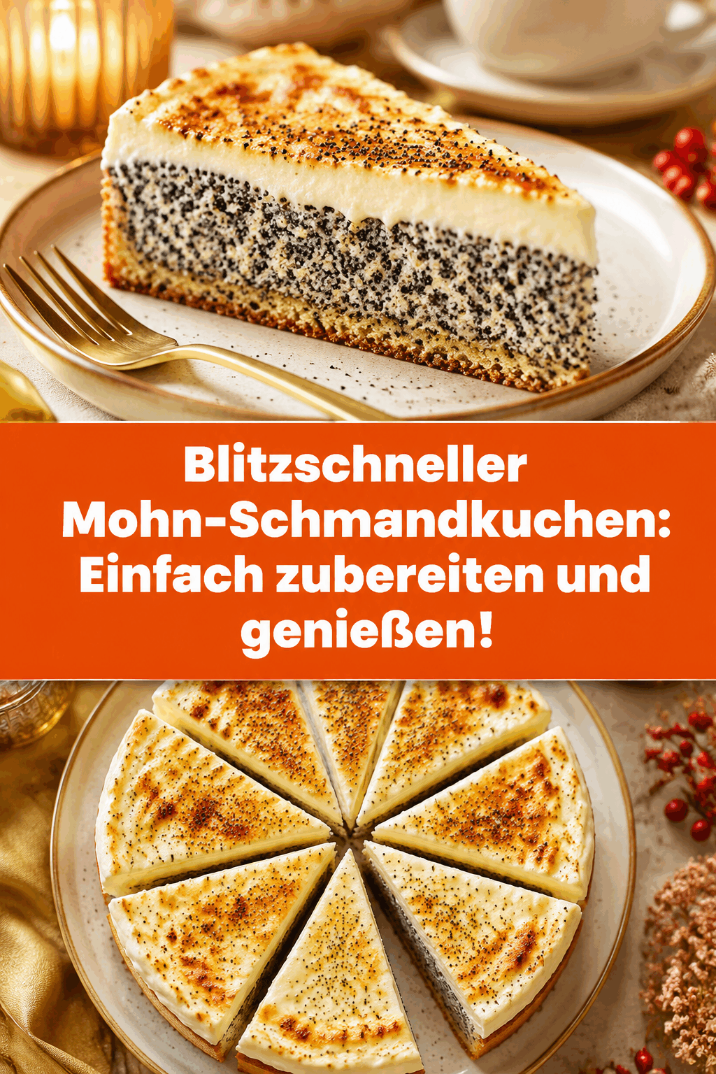 Blitzschneller Mohn-Schmandkuchen: Einfach zubereiten und genießen!