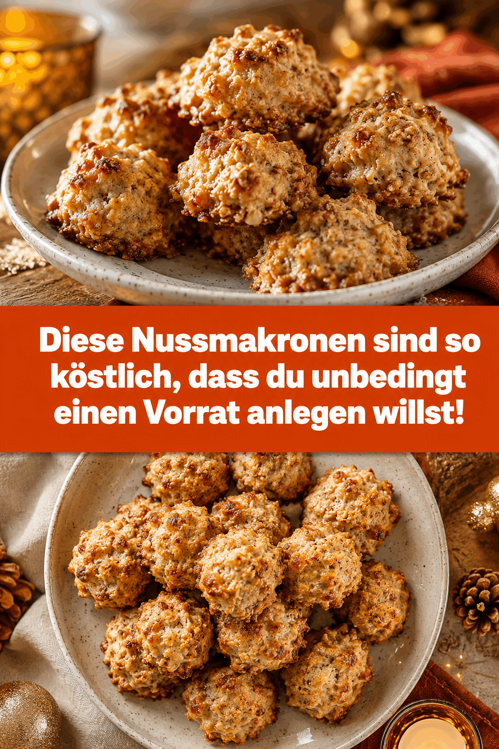 Diese Nussmakronen sind so köstlich, dass du unbedingt einen Vorrat anlegen willst!