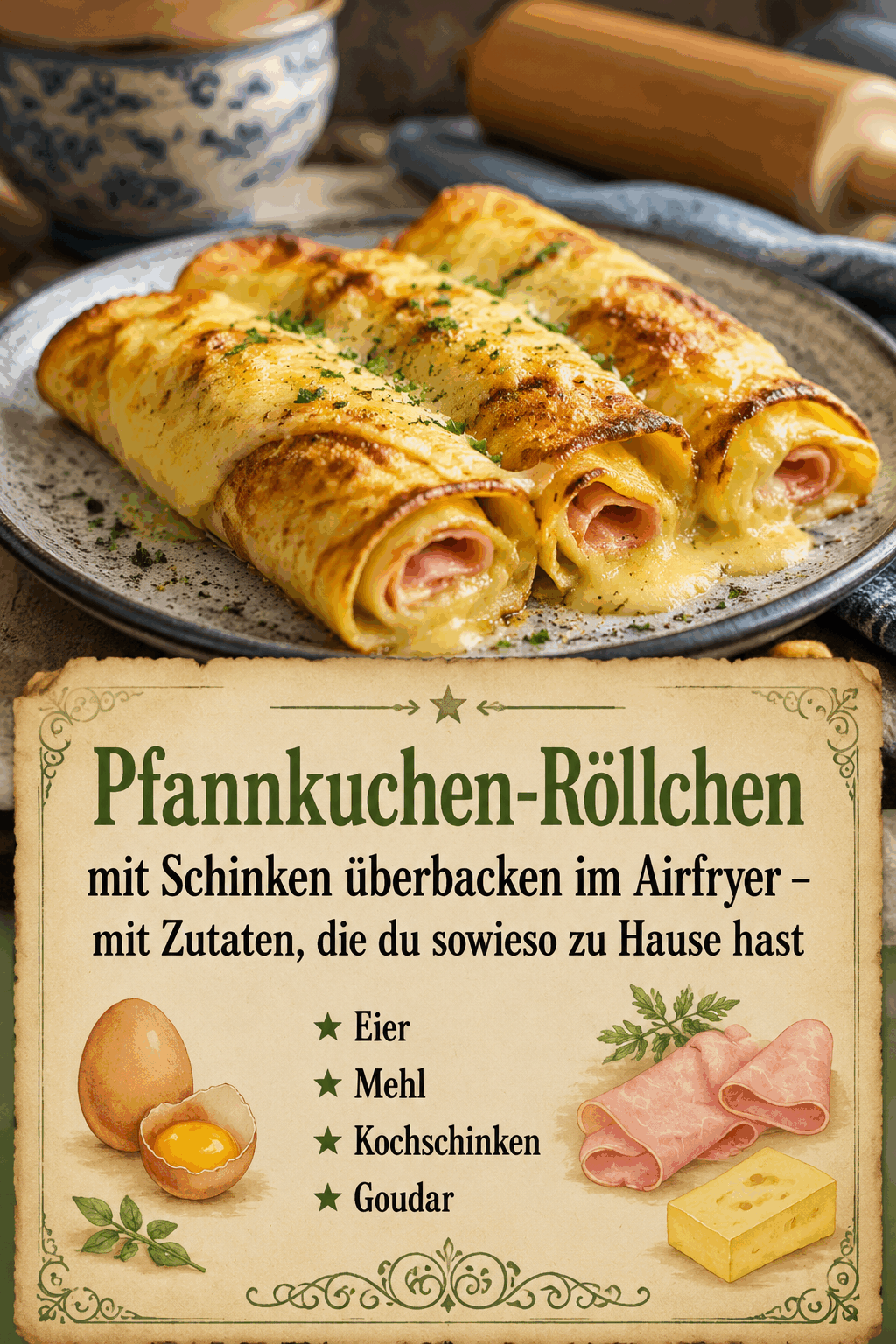 Eier Mehl Kochschinken Gouda