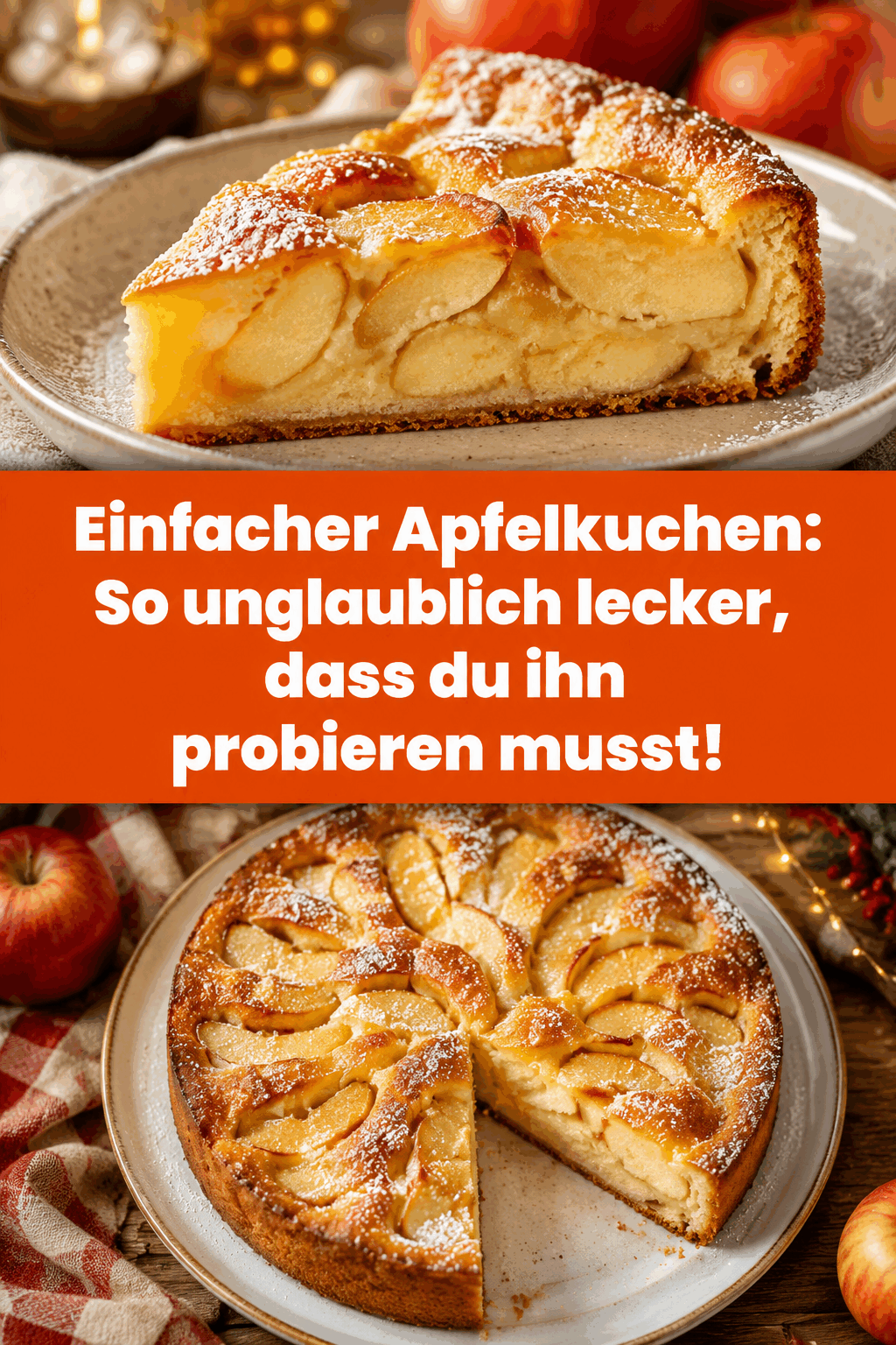 Einfacher Apfelkuchen: So unglaublich lecker, dass du ihn probieren musst!