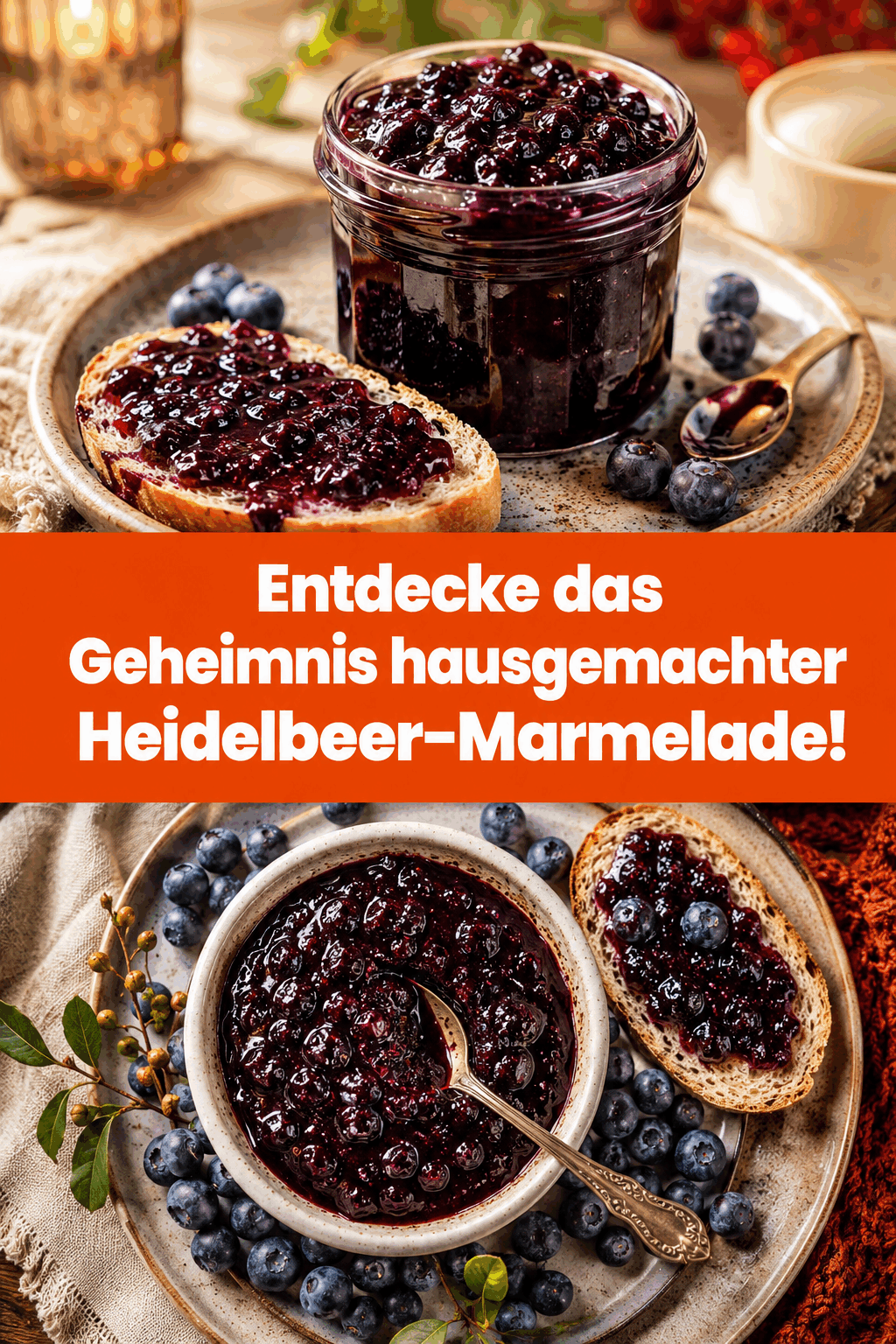 Entdecke das Geheimnis hausgemachter Heidelbeer-Marmelade!