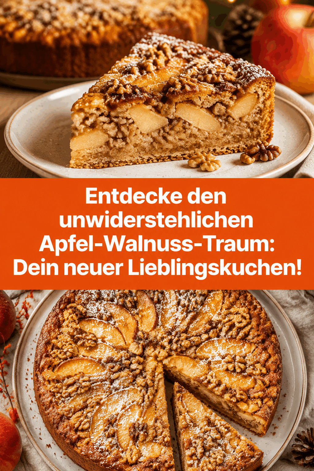 Entdecke den unwiderstehlichen Apfel-Walnuss-Traum: Dein neuer Lieblingskuchen!
