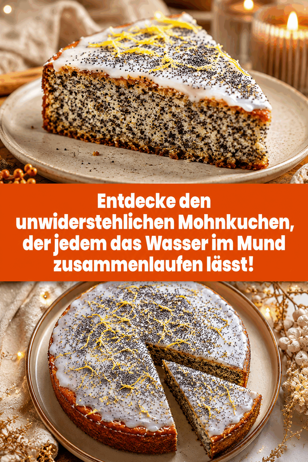 Entdecke den unwiderstehlichen Mohnkuchen, der jedem das Wasser im Mund zusammenlaufen lässt!
