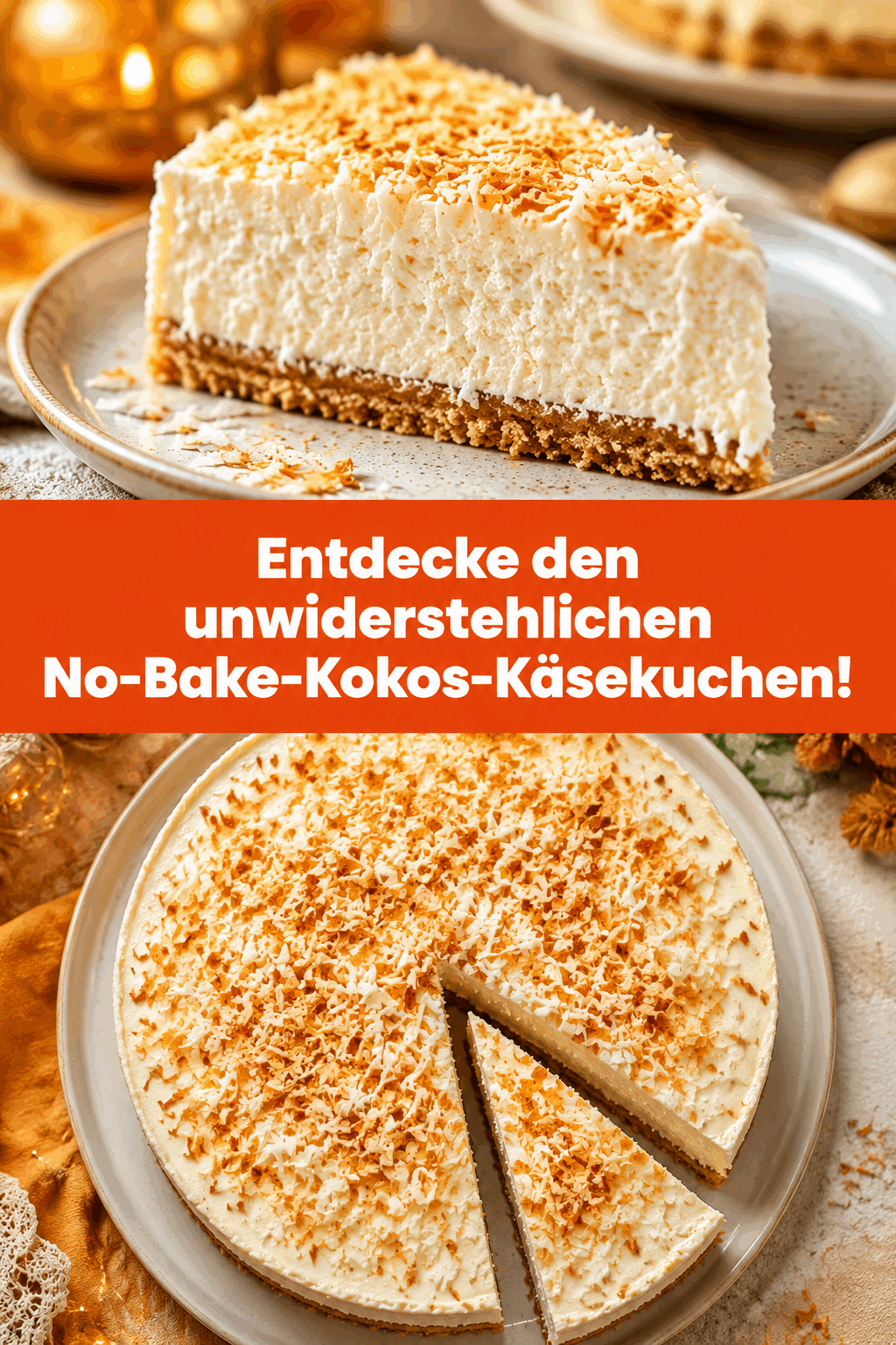 Entdecke den unwiderstehlichen No-Bake-Kokos-Käsekuchen!