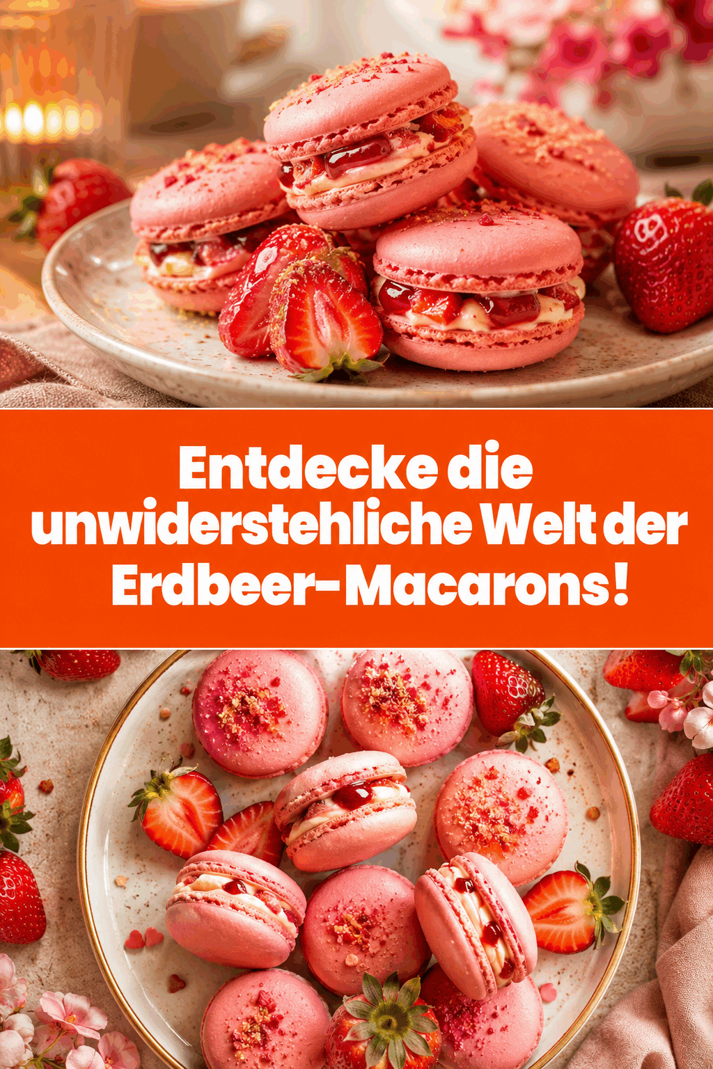 Entdecke die unwiderstehliche Welt der Erdbeer-Macarons!