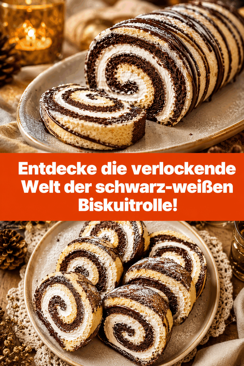 Entdecke die verlockende Welt der schwarz-weißen Biskuitrolle!