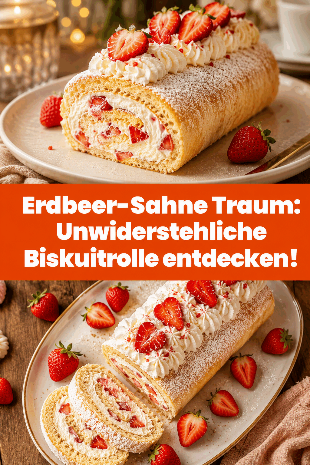 Erdbeer-Sahne Traum: Unwiderstehliche Biskuitrolle entdecken!