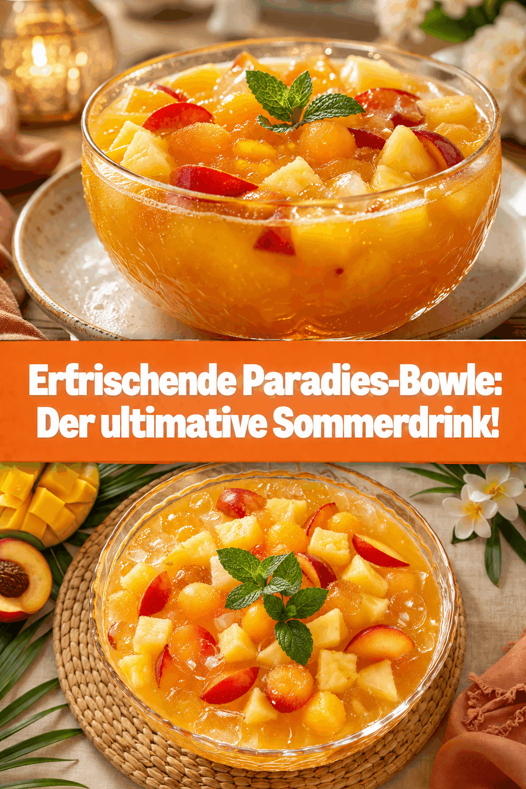 Erfrischende Paradies-Bowle: Der ultimative Sommerdrink!
