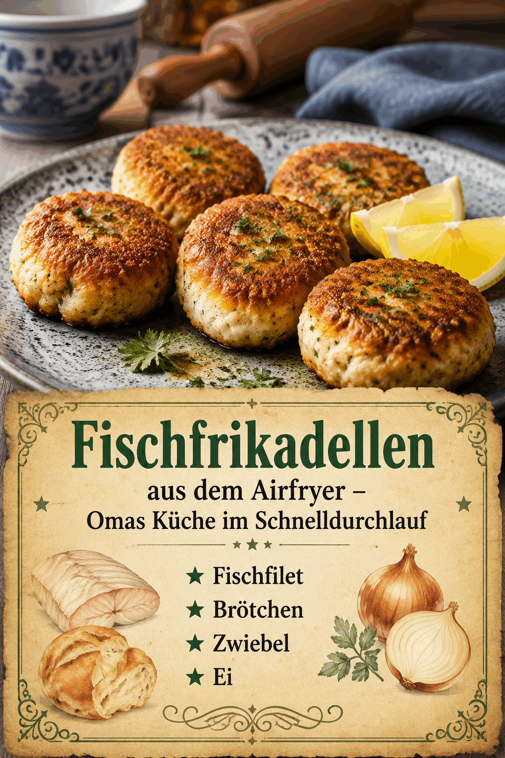 Fischfrikadellen aus dem Airfryer – Omas Küche im Schnelldurchlauf