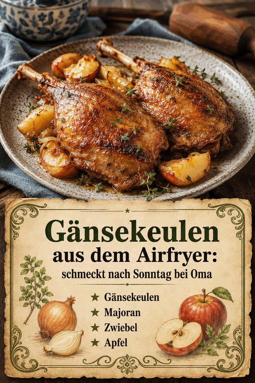 Gänsekeulen aus dem Airfryer: schmeckt nach Sonntag bei Oma