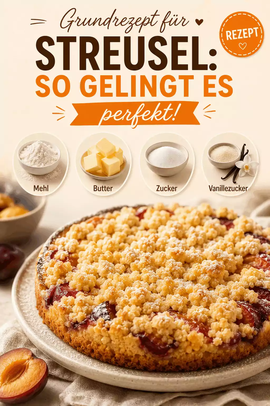 Grundrezept für Streusel: So gelingt es perfekt!