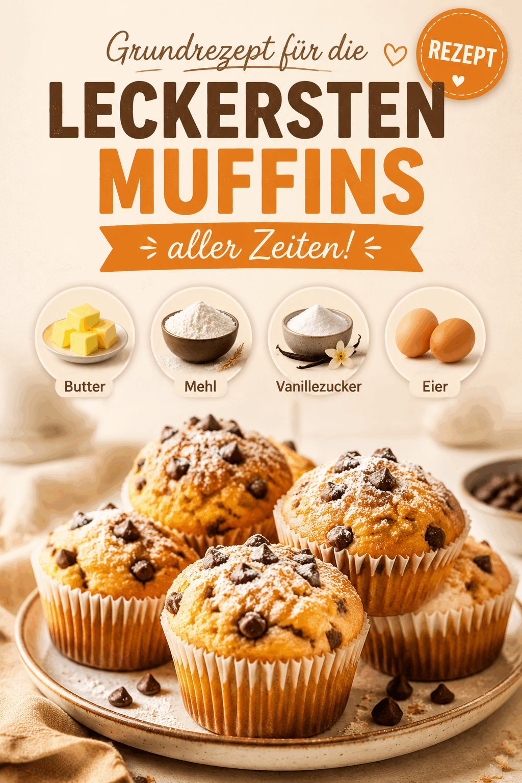 Grundrezept für die leckersten Muffins aller Zeiten!