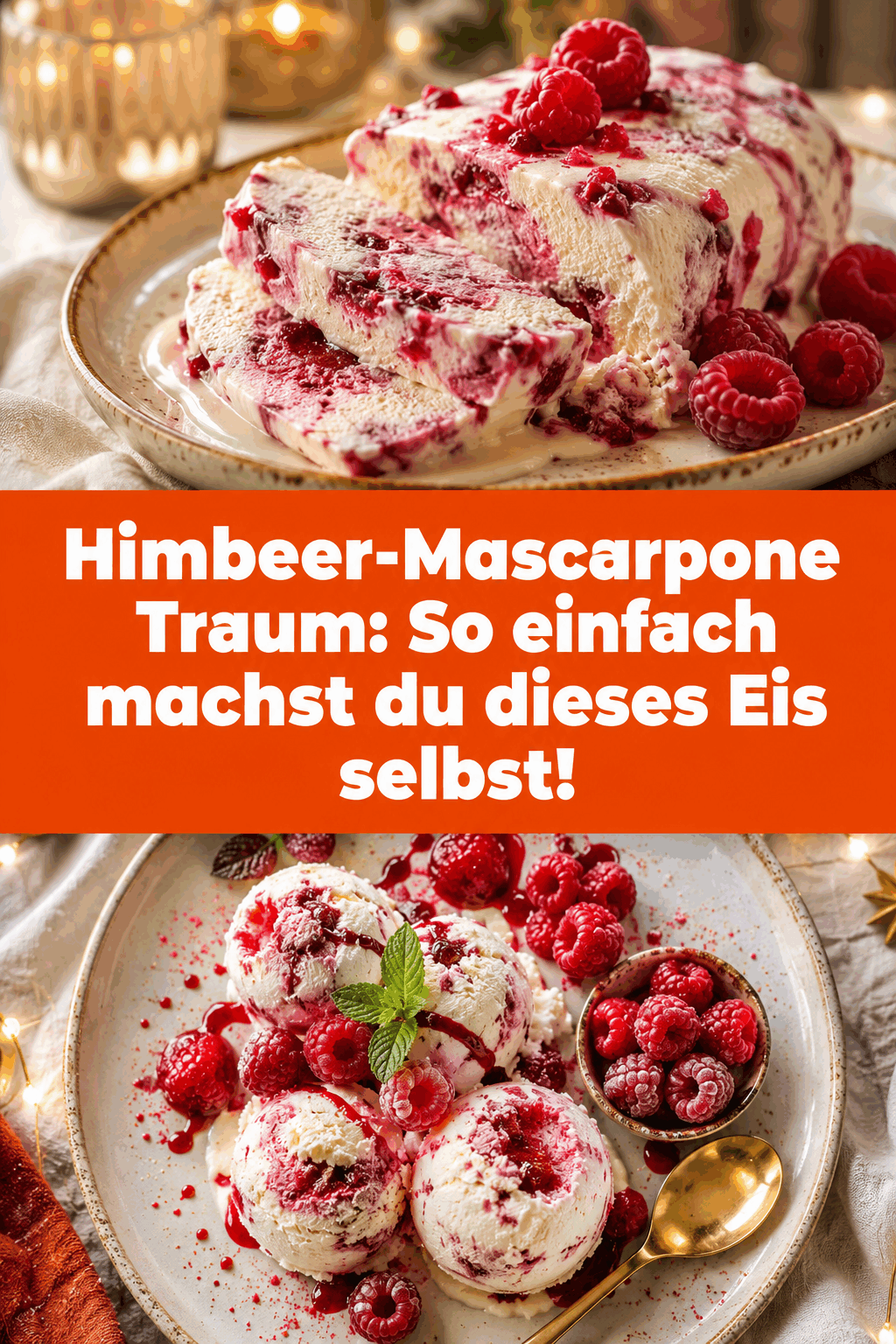Himbeer-Mascarpone Traum: So einfach machst du dieses Eis selbst!
