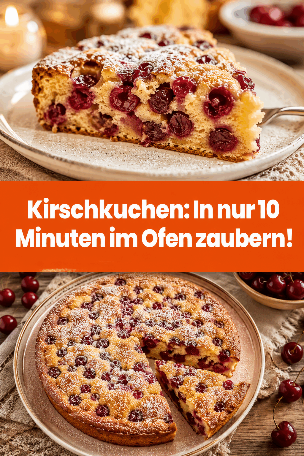 Kirschkuchen: In nur 10 Minuten im Ofen zaubern!