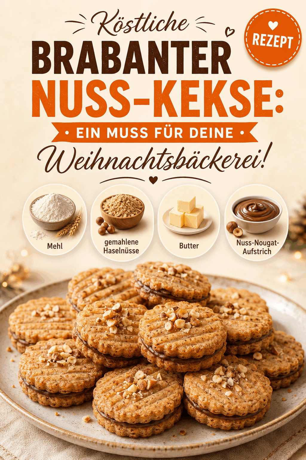 Köstliche Brabanter Nuss-Kekse: Ein Muss für deine Weihnachtsbäckerei!