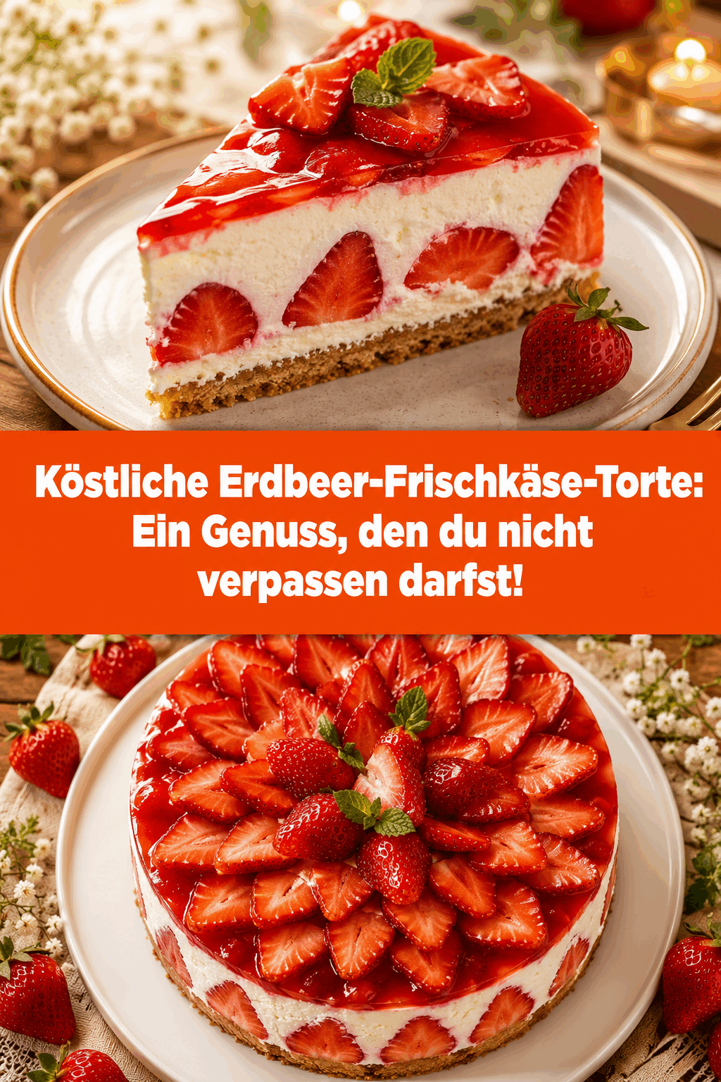 Köstliche Erdbeer-Frischkäse-Torte: Ein Genuss, den du nicht verpassen darfst!