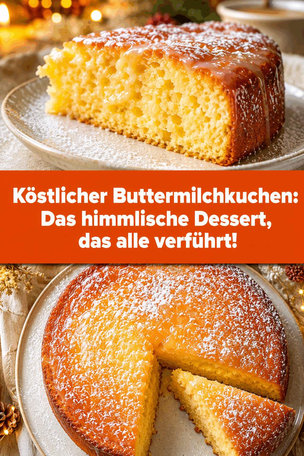 Köstlicher Buttermilchkuchen: Das himmlische Dessert, das alle verführt!