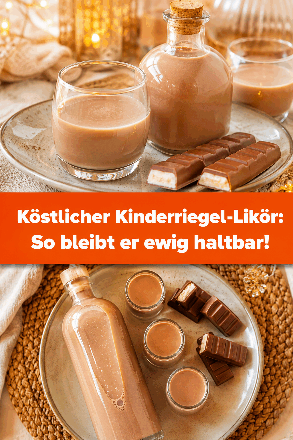 Köstlicher Kinderriegel-Likör: So bleibt er ewig haltbar!