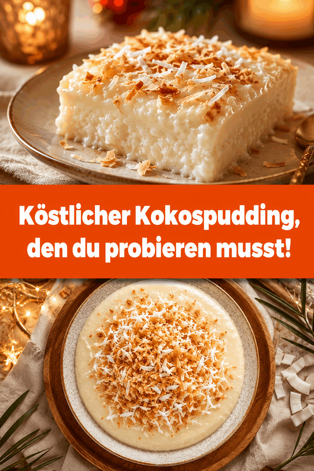 Köstlicher Kokospudding, den du probieren musst!