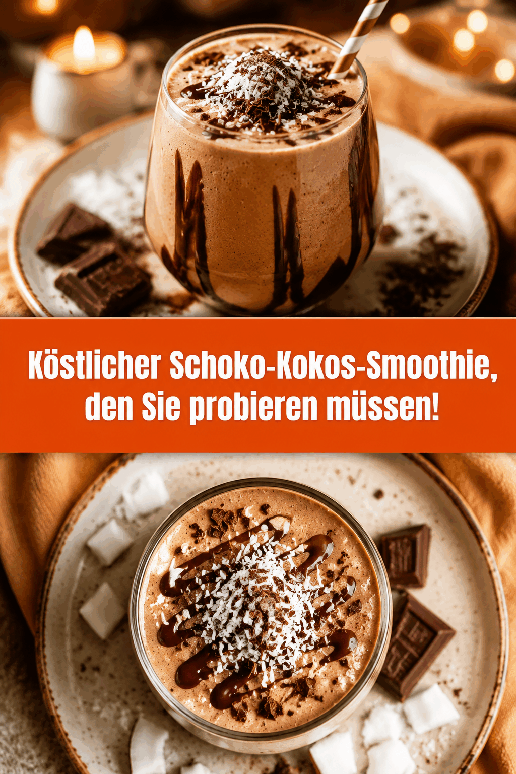 Köstlicher Schoko-Kokos-Smoothie, den Sie probieren müssen!