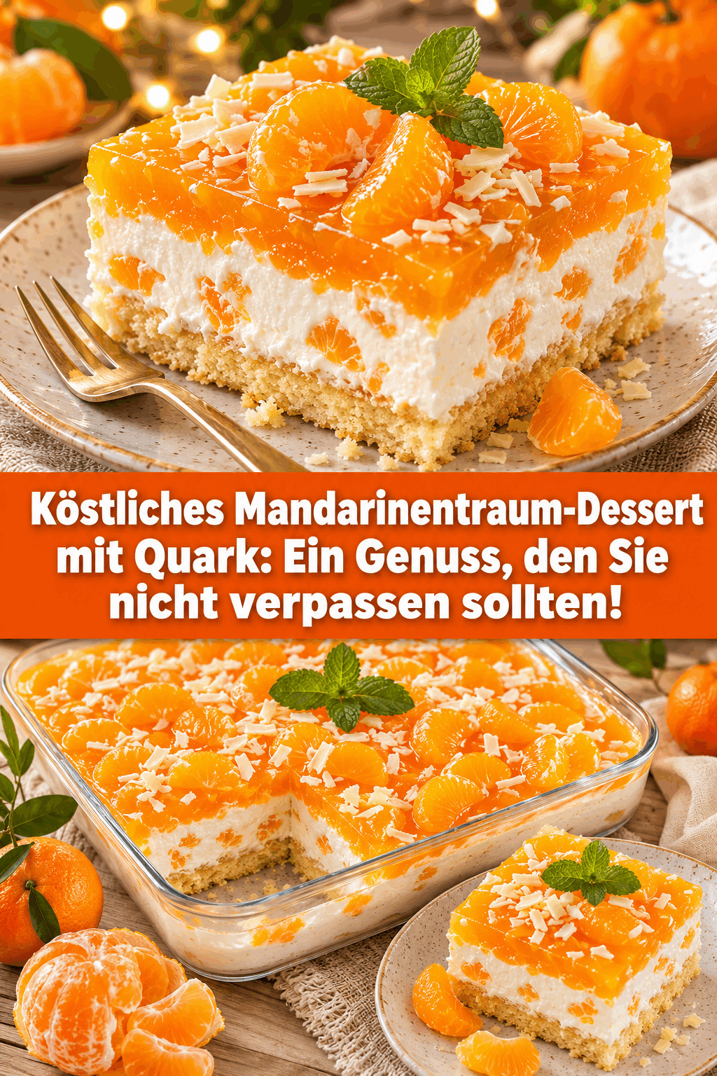 Köstliches Mandarinentraum-Dessert mit Quark: Ein Genuss, den Sie nicht verpassen sollten!