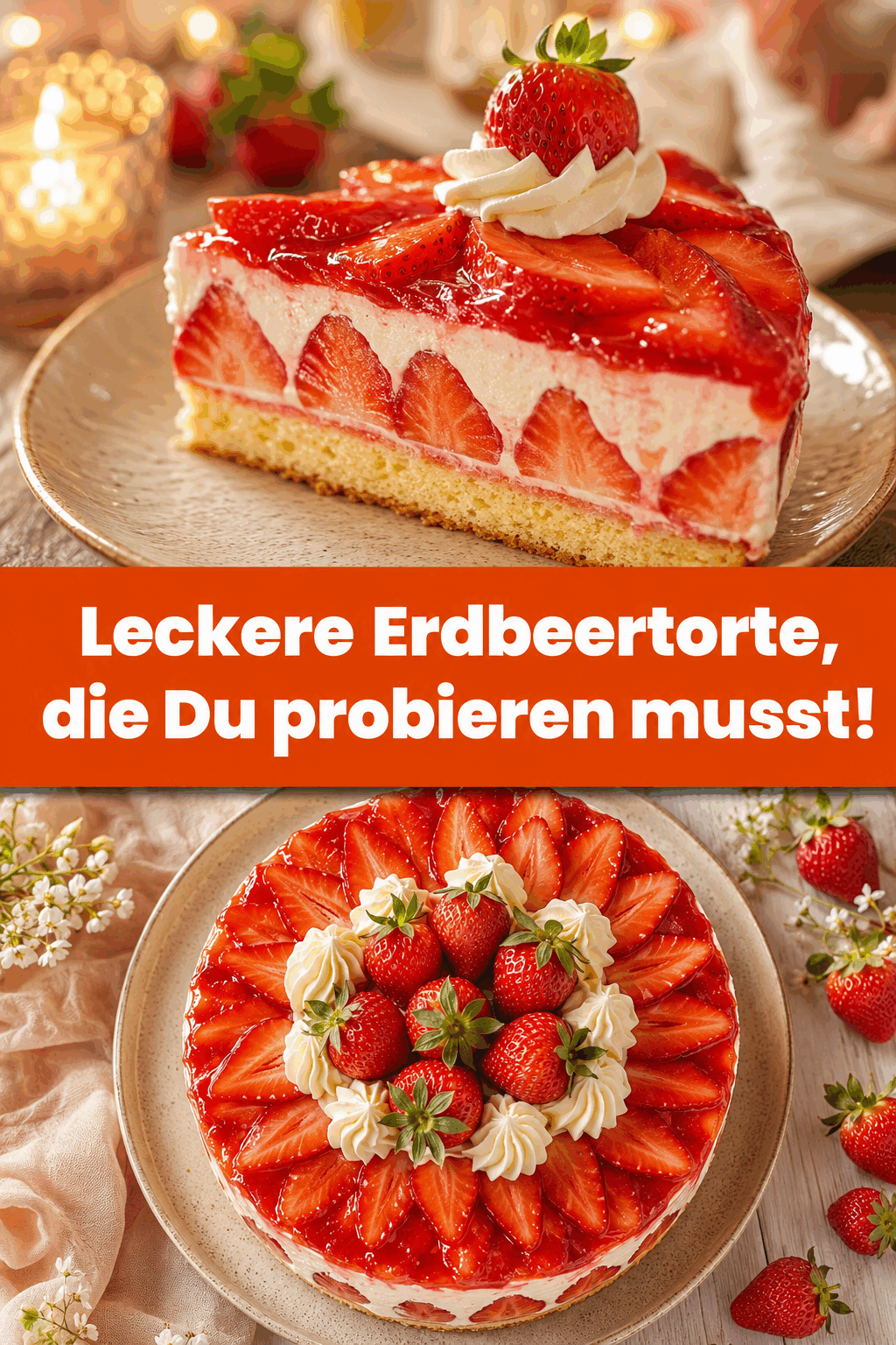 Leckere Erdbeertorte, die Du probieren musst!