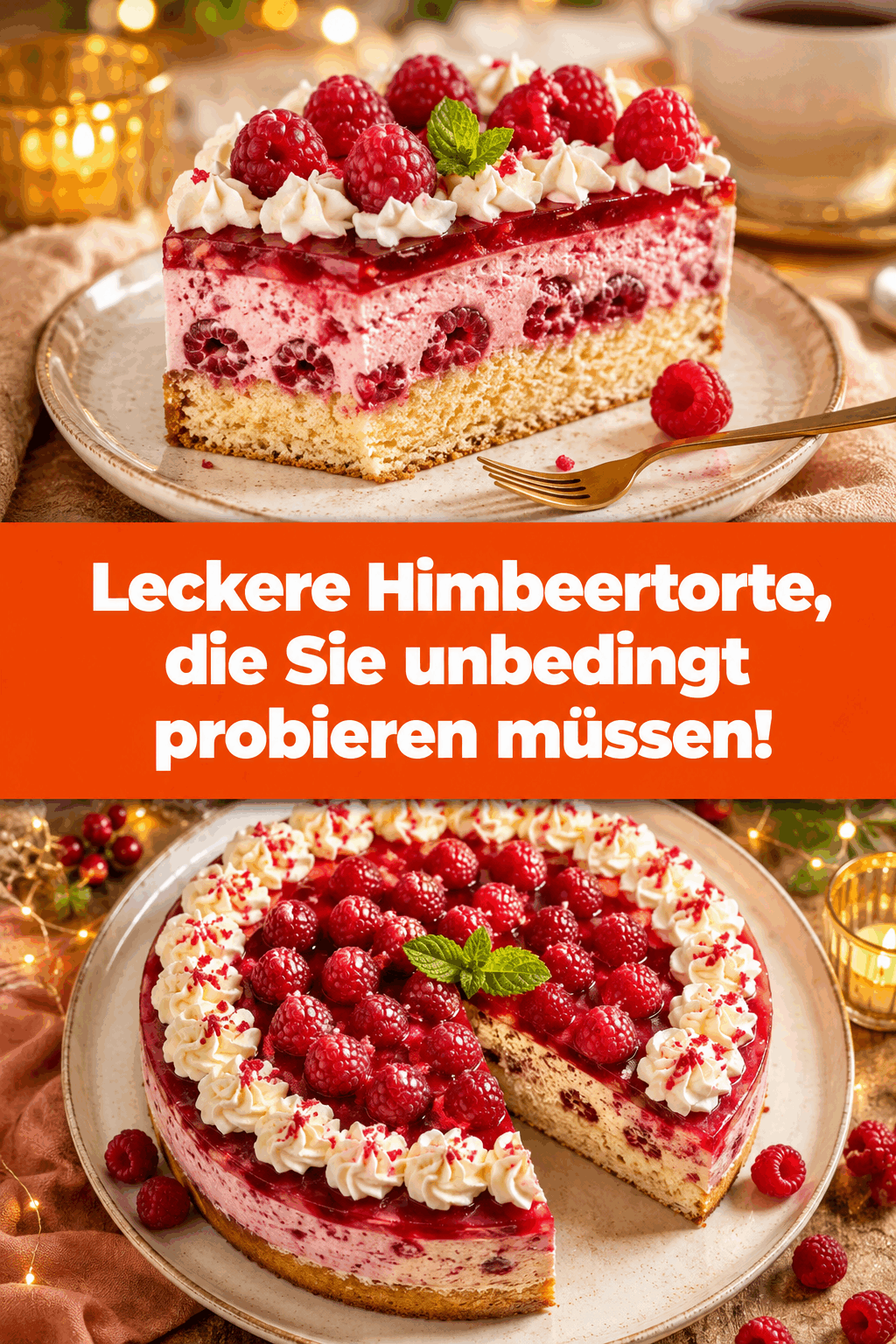 Leckere Himbeertorte, die Sie unbedingt probieren müssen!