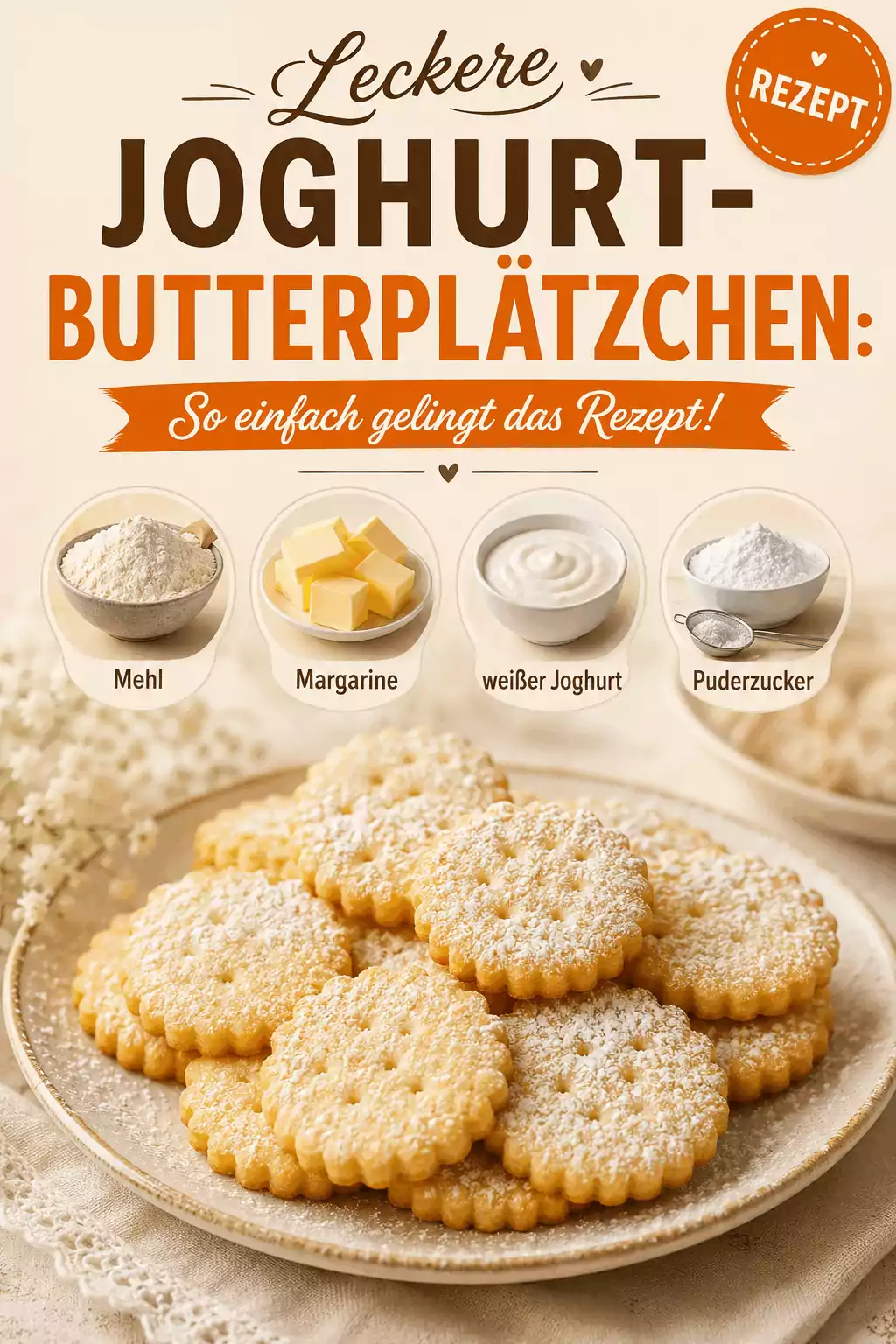 Leckere Joghurt-Butterplätzchen: So einfach gelingt das Rezept!
