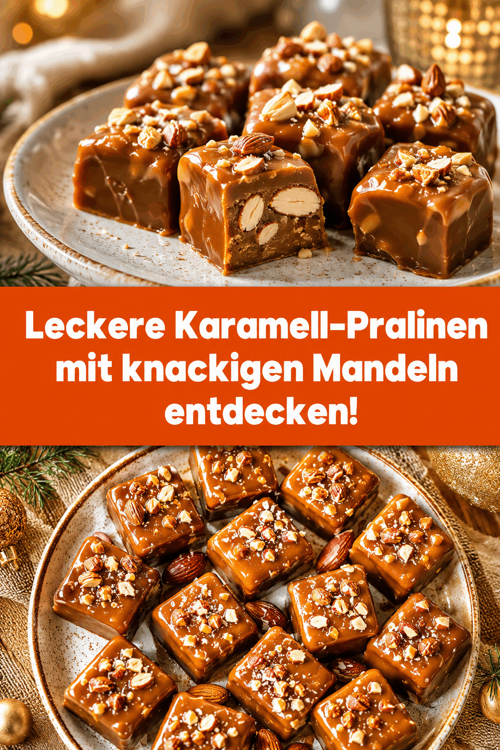 Leckere Karamell-Pralinen mit knackigen Mandeln entdecken!