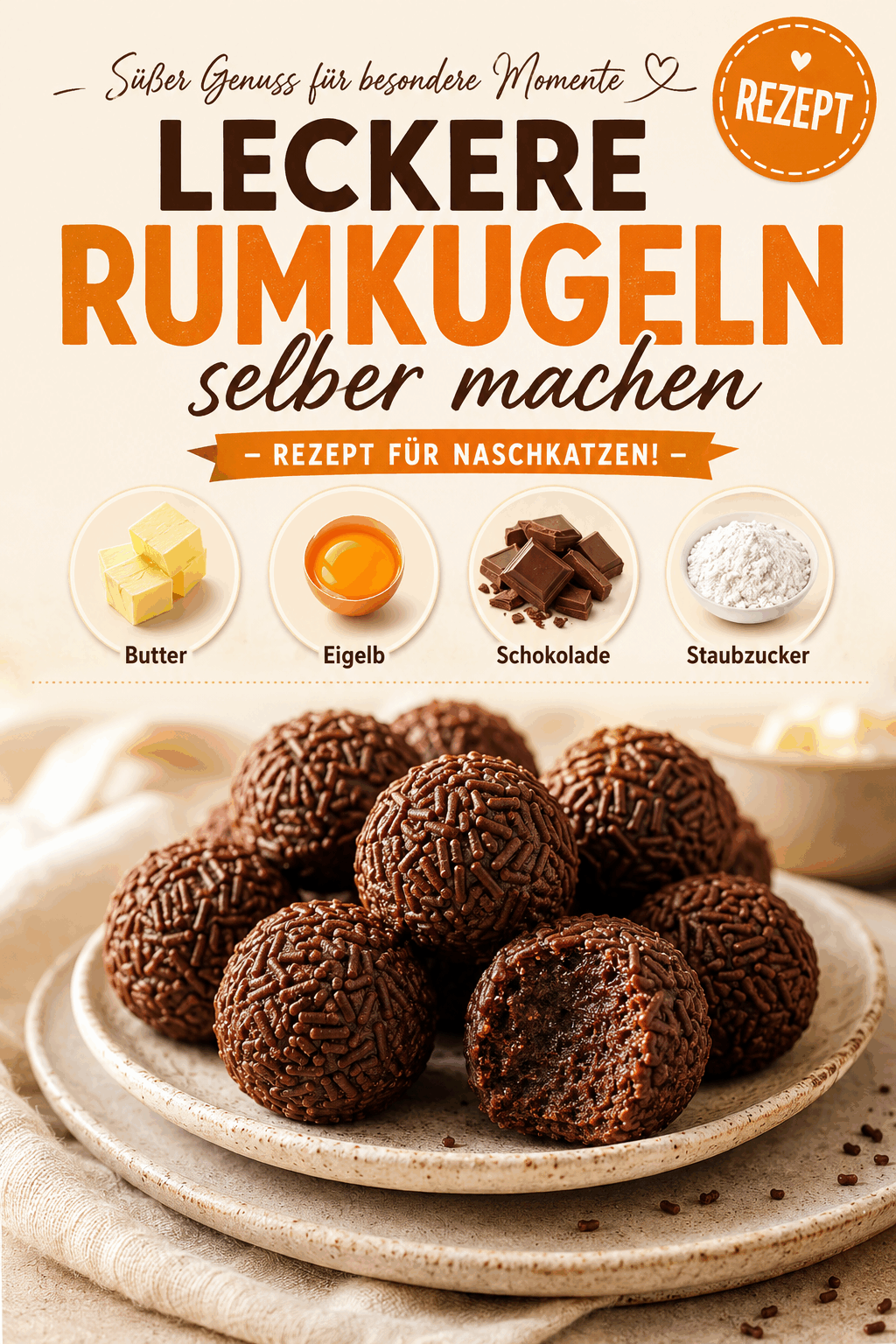 Leckere Rumkugeln selber machen - Rezept für Naschkatzen!