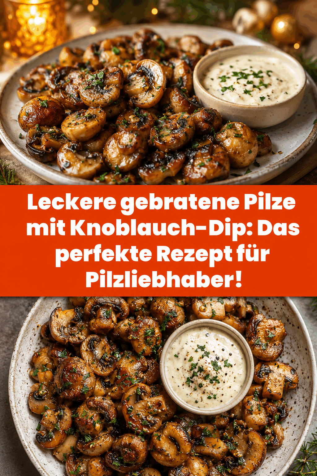 Leckere gebratene Pilze mit Knoblauch-Dip: Das perfekte Rezept für Pilzliebhaber!