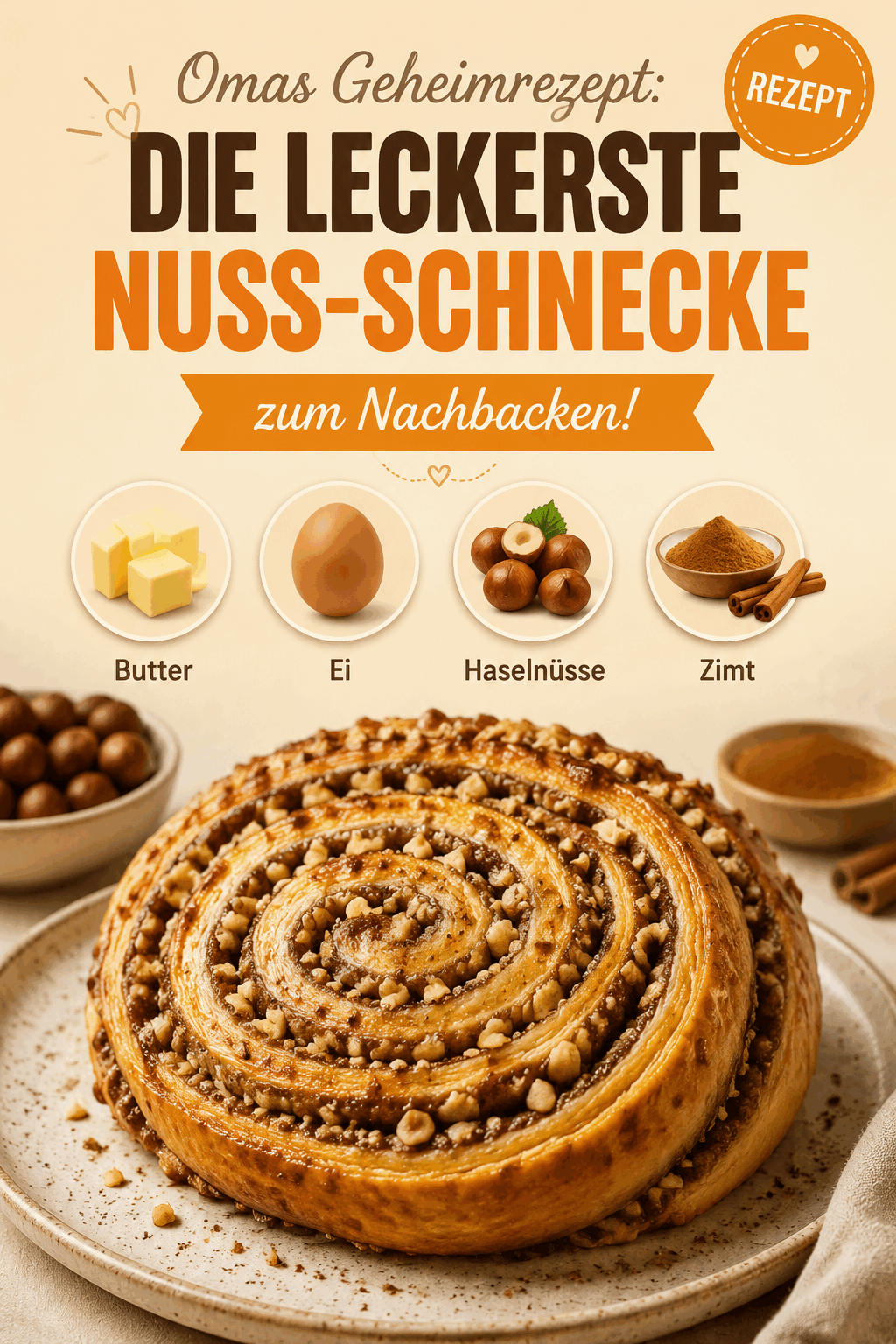 Omas Geheimrezept: Die leckerste Nuss-Schnecke zum Nachbacken!