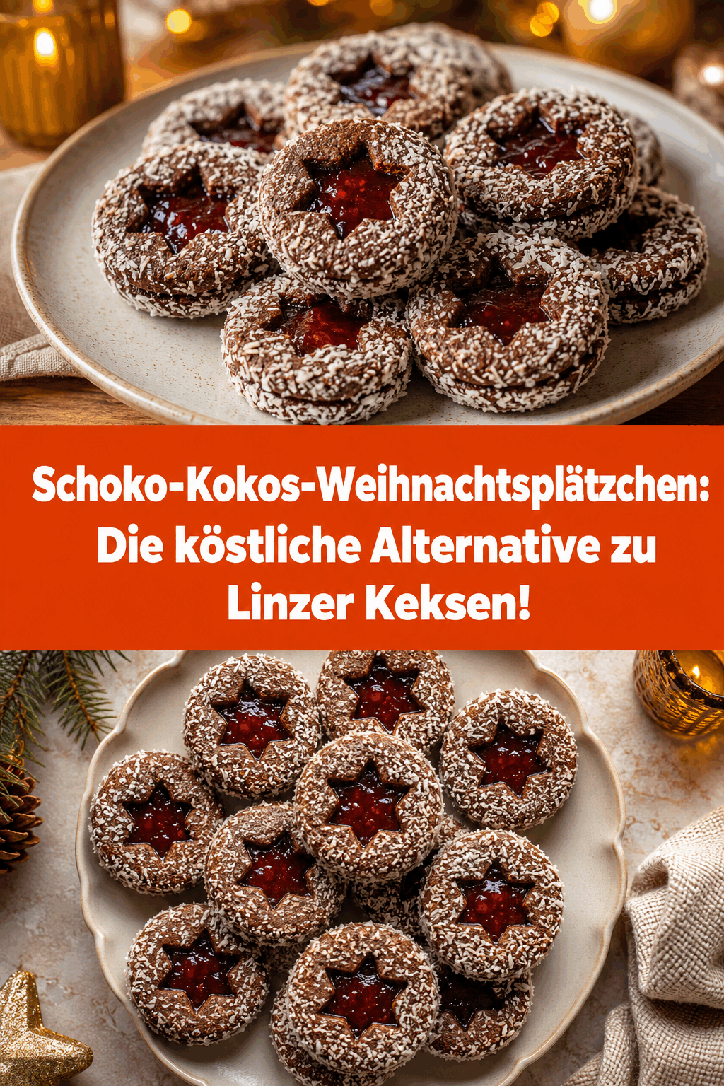 Schoko-Kokos-Weihnachtsplätzchen: Die köstliche Alternative zu Linzer Keksen!