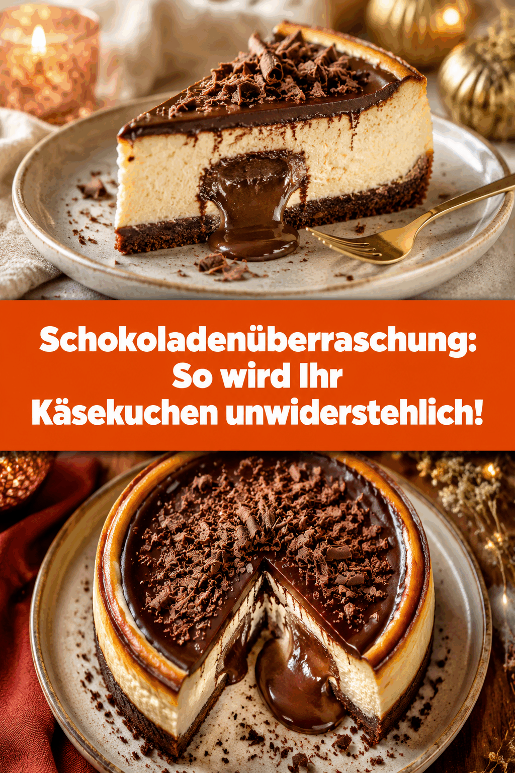 Schokoladenüberraschung: So wird Ihr Käsekuchen unwiderstehlich!