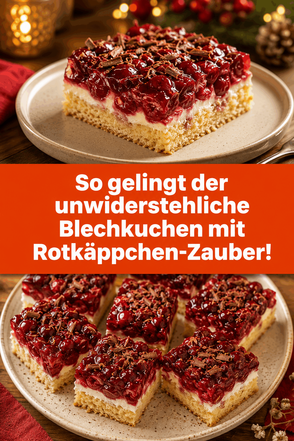 So gelingt der unwiderstehliche Blechkuchen mit Rotkäppchen-Zauber!