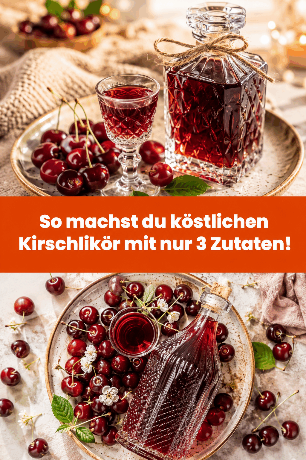 So machst du köstlichen Kirschlikör mit nur 3 Zutaten!
