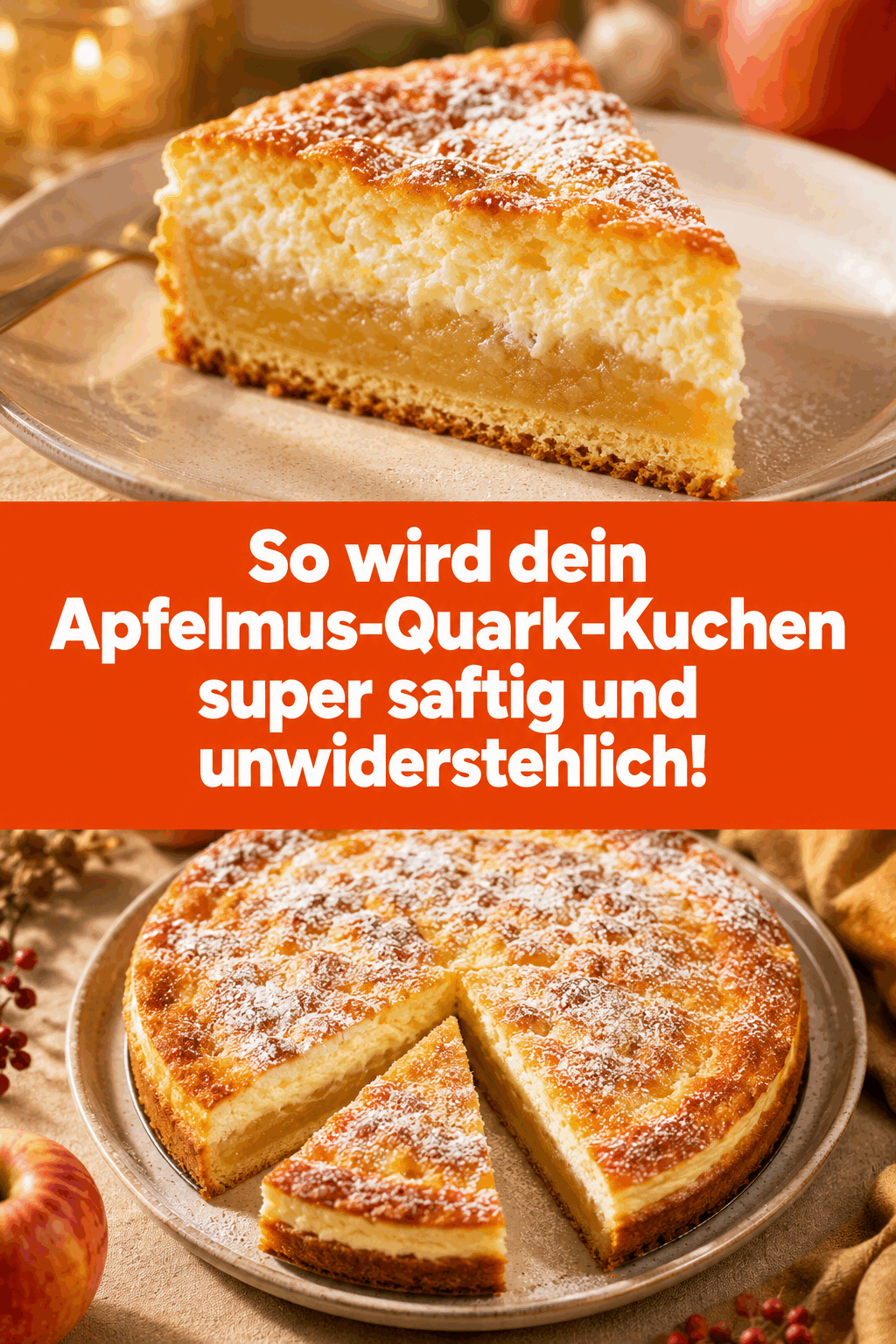 So wird dein Apfelmus-Quark-Kuchen super saftig und unwiderstehlich!