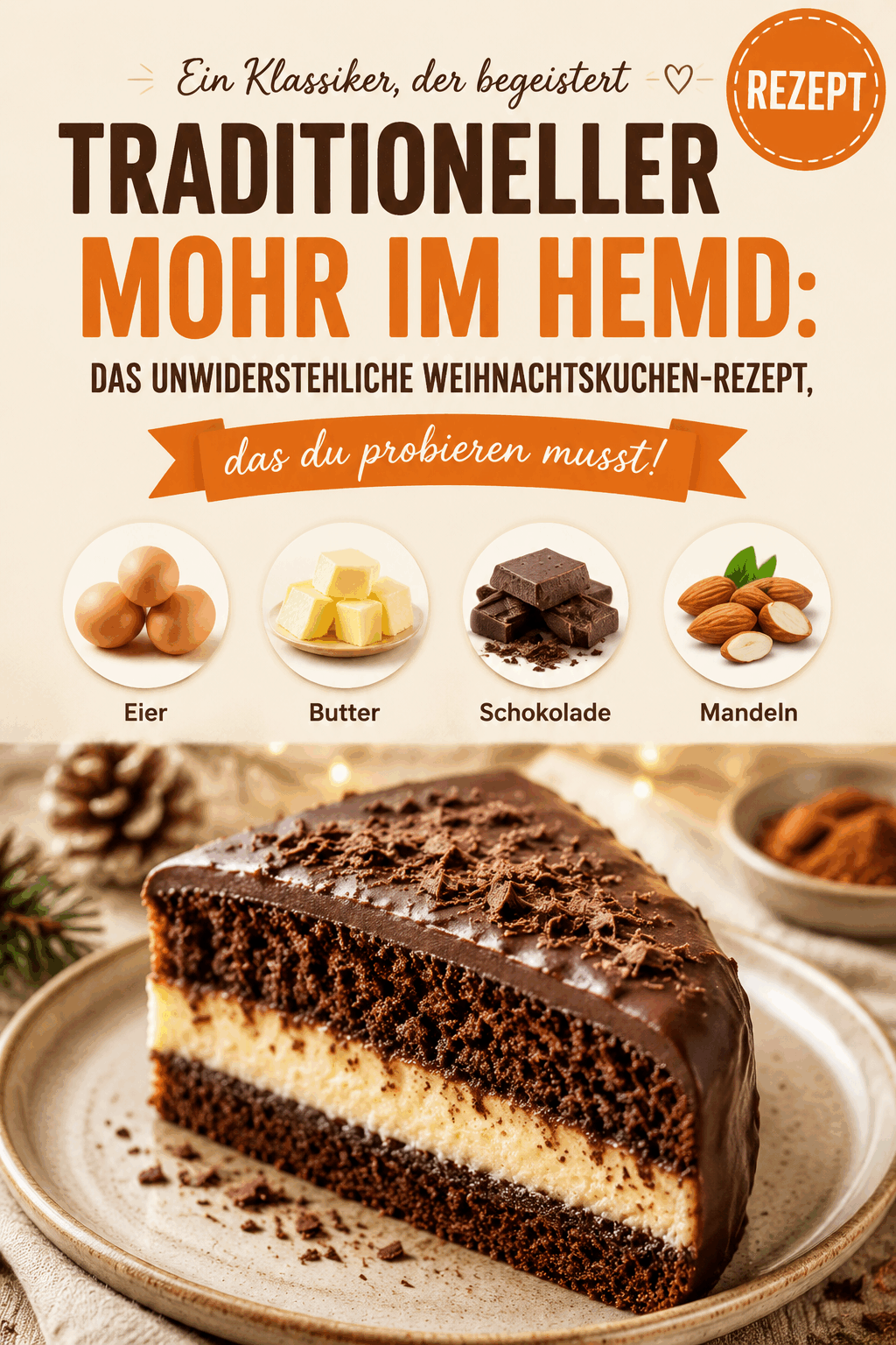 Traditioneller Mohr im Hemd: Das unwiderstehliche Weihnachtskuchen-Rezept, das du probieren musst!
