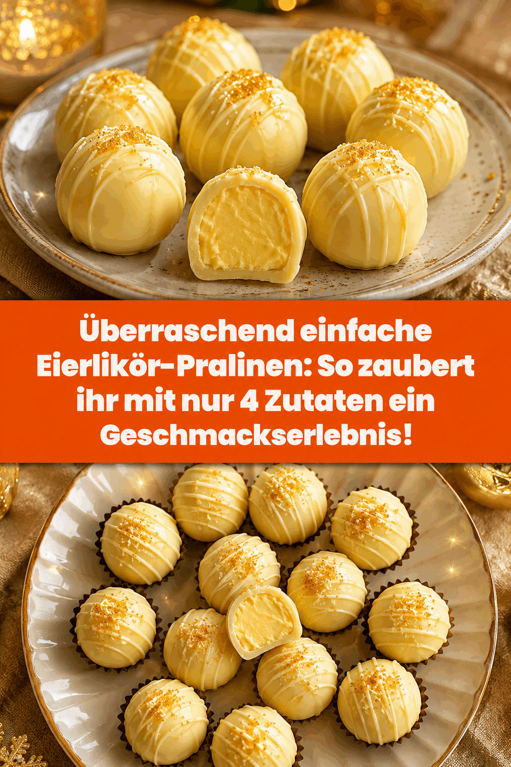 Überraschend einfache Eierlikör-Pralinen: So zaubert ihr mit nur 4 Zutaten ein Geschmackserlebnis!