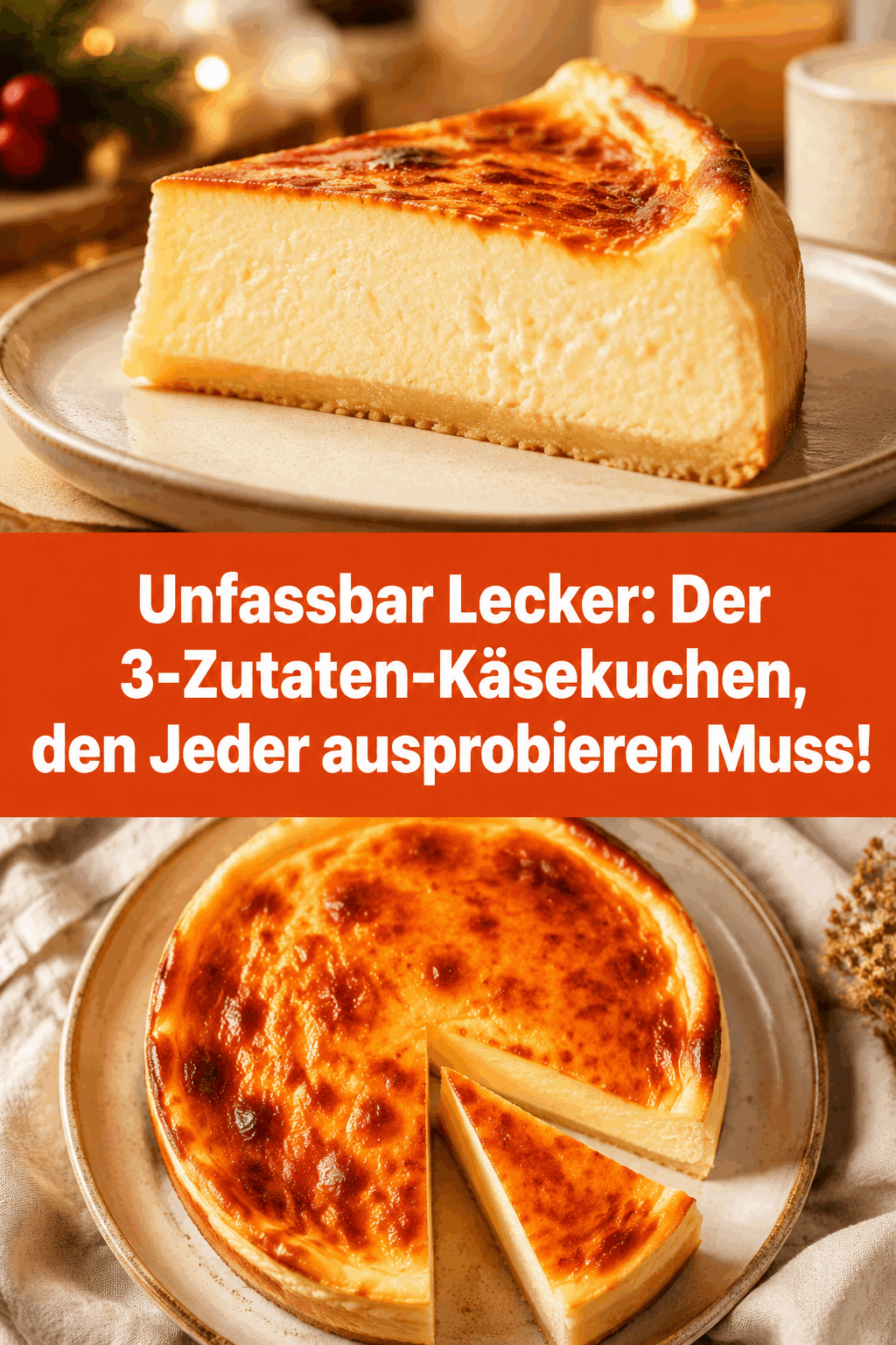 Unfassbar Lecker: Der 3-Zutaten-Käsekuchen, den Jeder ausprobieren Muss!