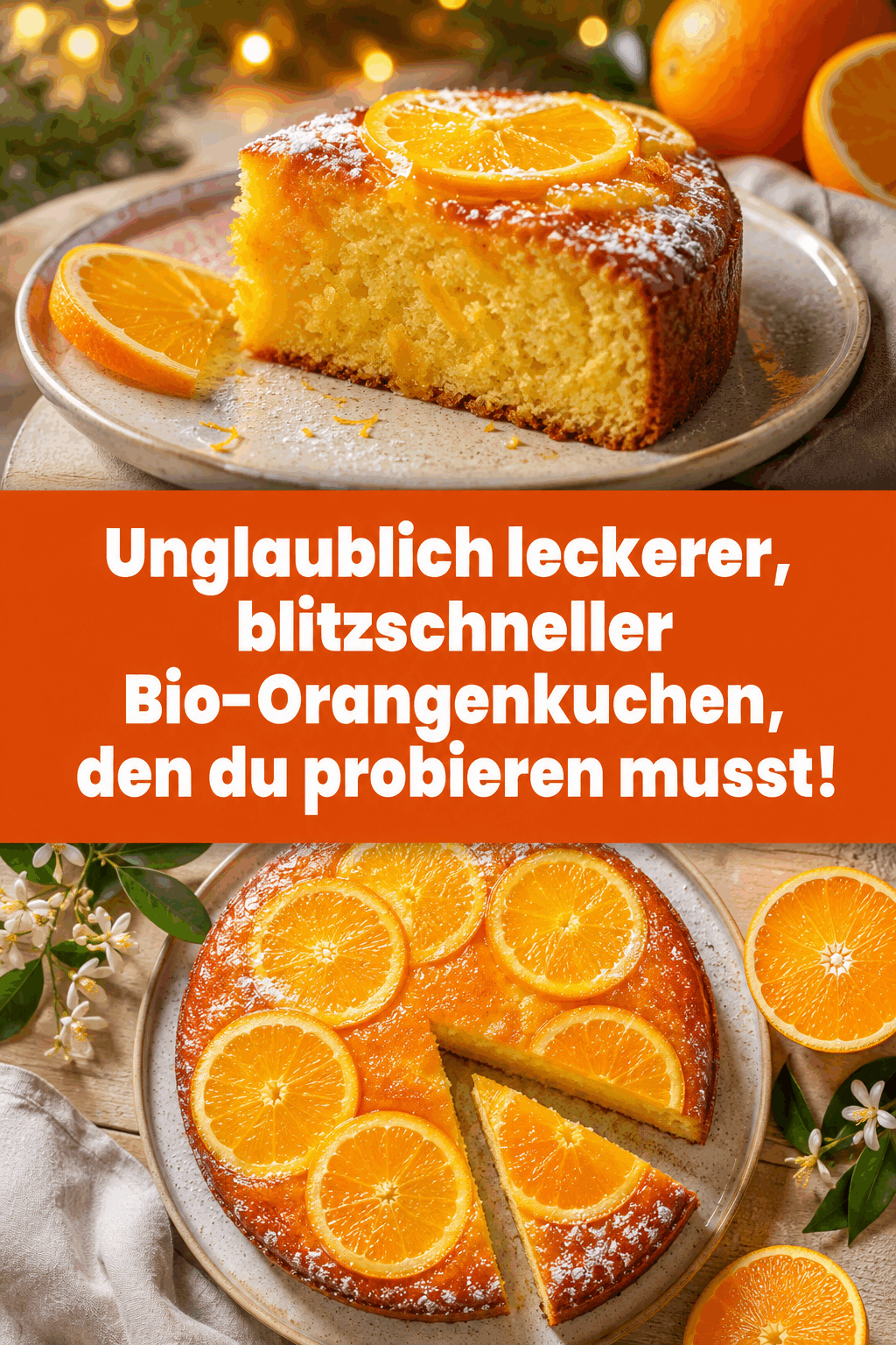 Unglaublich leckerer, blitzschneller Bio-Orangenkuchen, den du probieren musst!