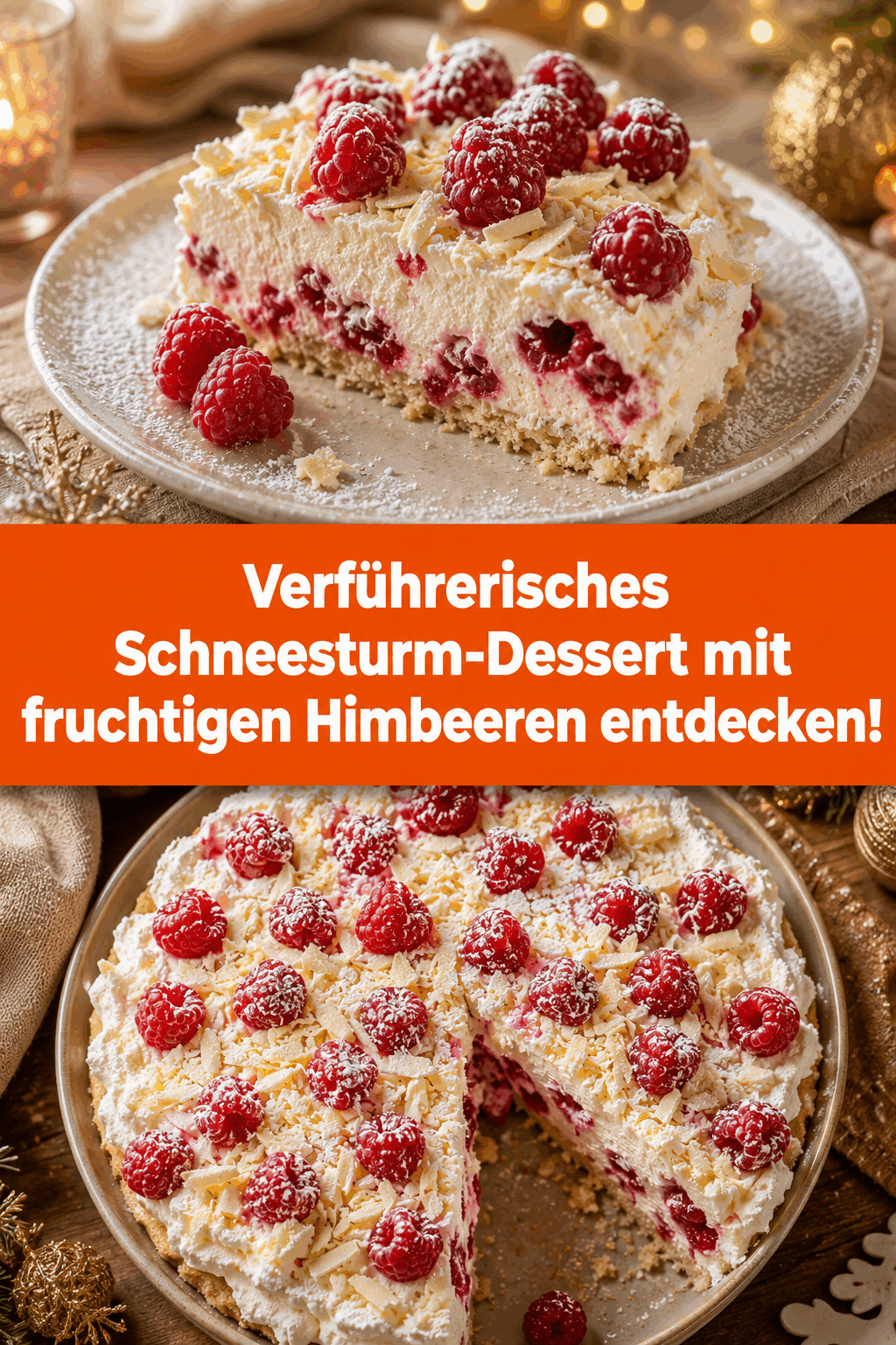Verführerisches Schneesturm-Dessert mit fruchtigen Himbeeren entdecken!