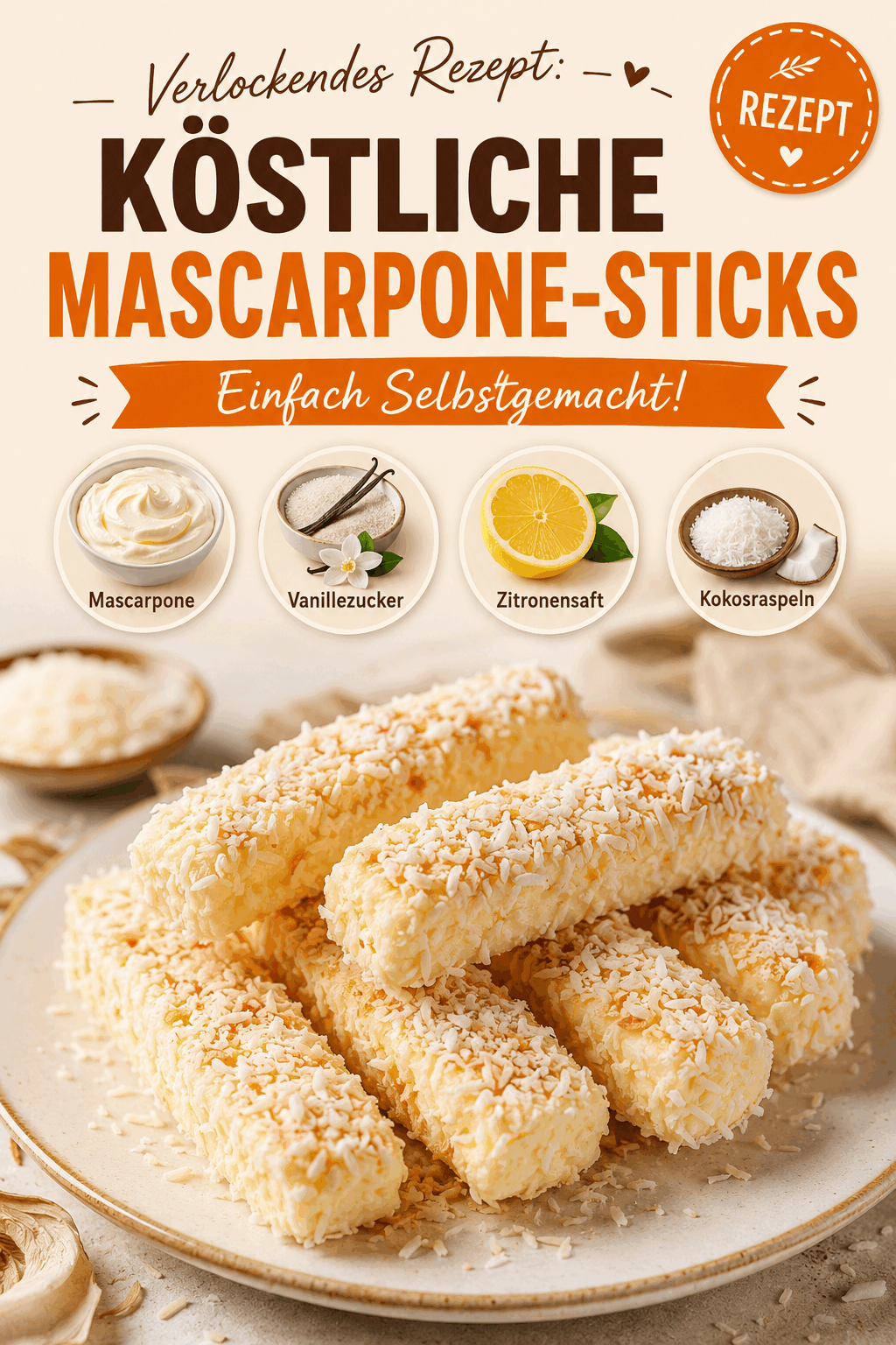 Verlockendes Rezept: Köstliche Mascarpone-Sticks Einfach Selbstgemacht!