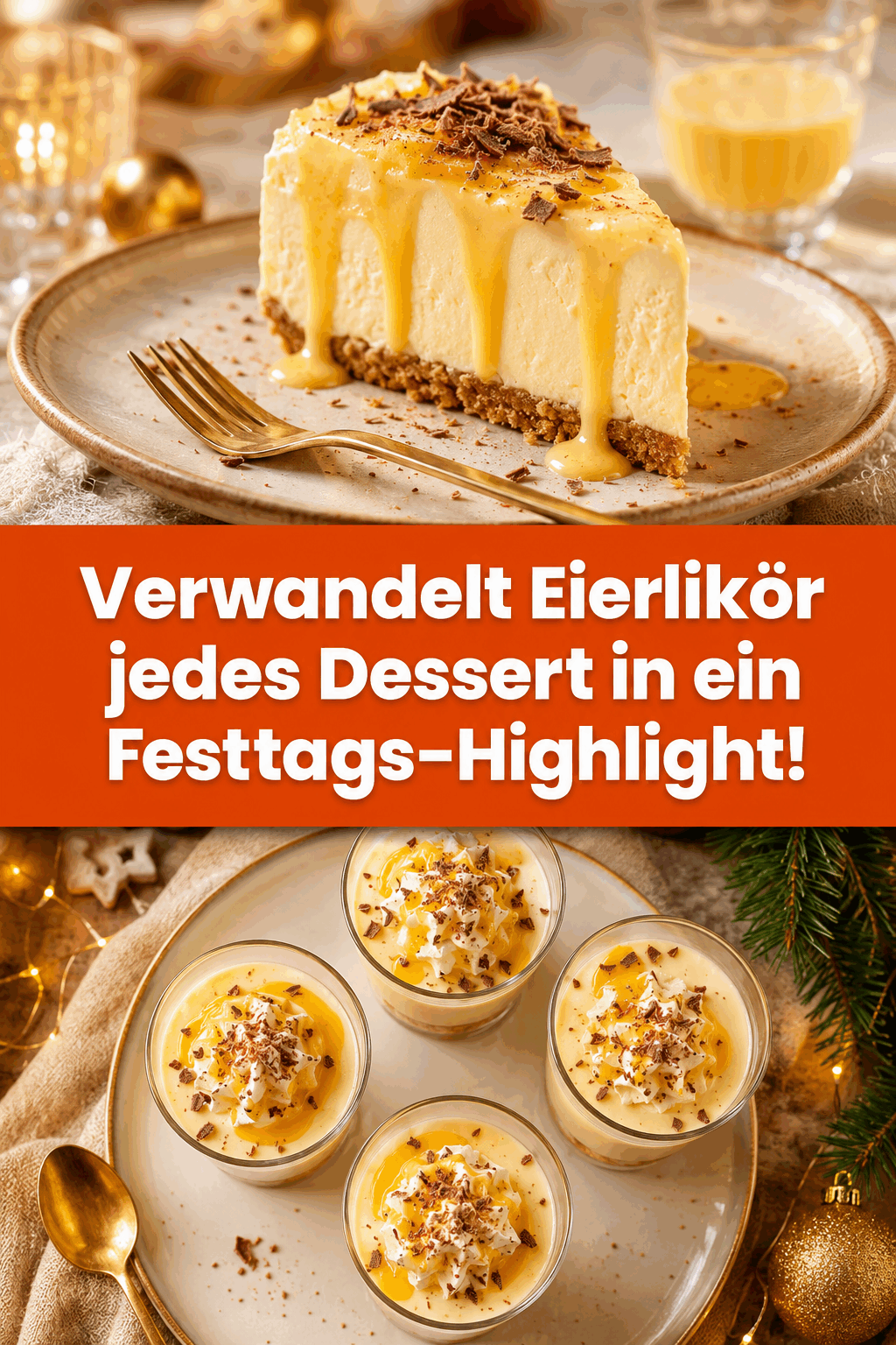 Verwandelt Eierlikör jedes Dessert in ein Festtags-Highlight!