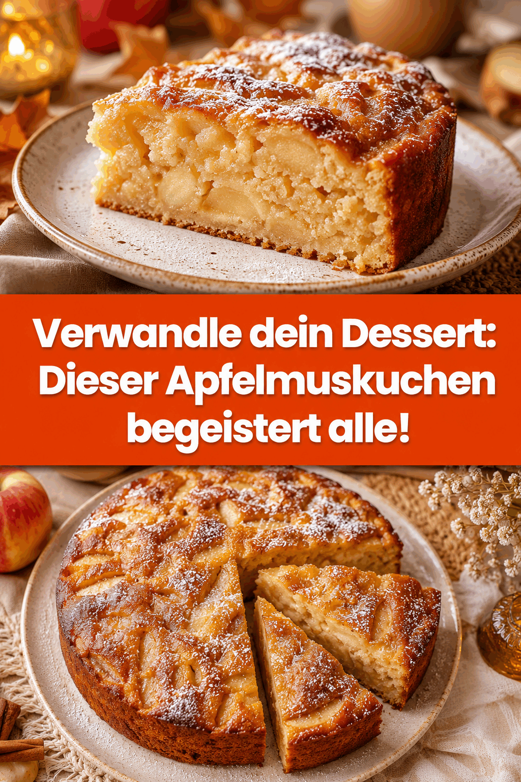 Verwandle dein Dessert: Dieser Apfelmuskuchen begeistert alle!