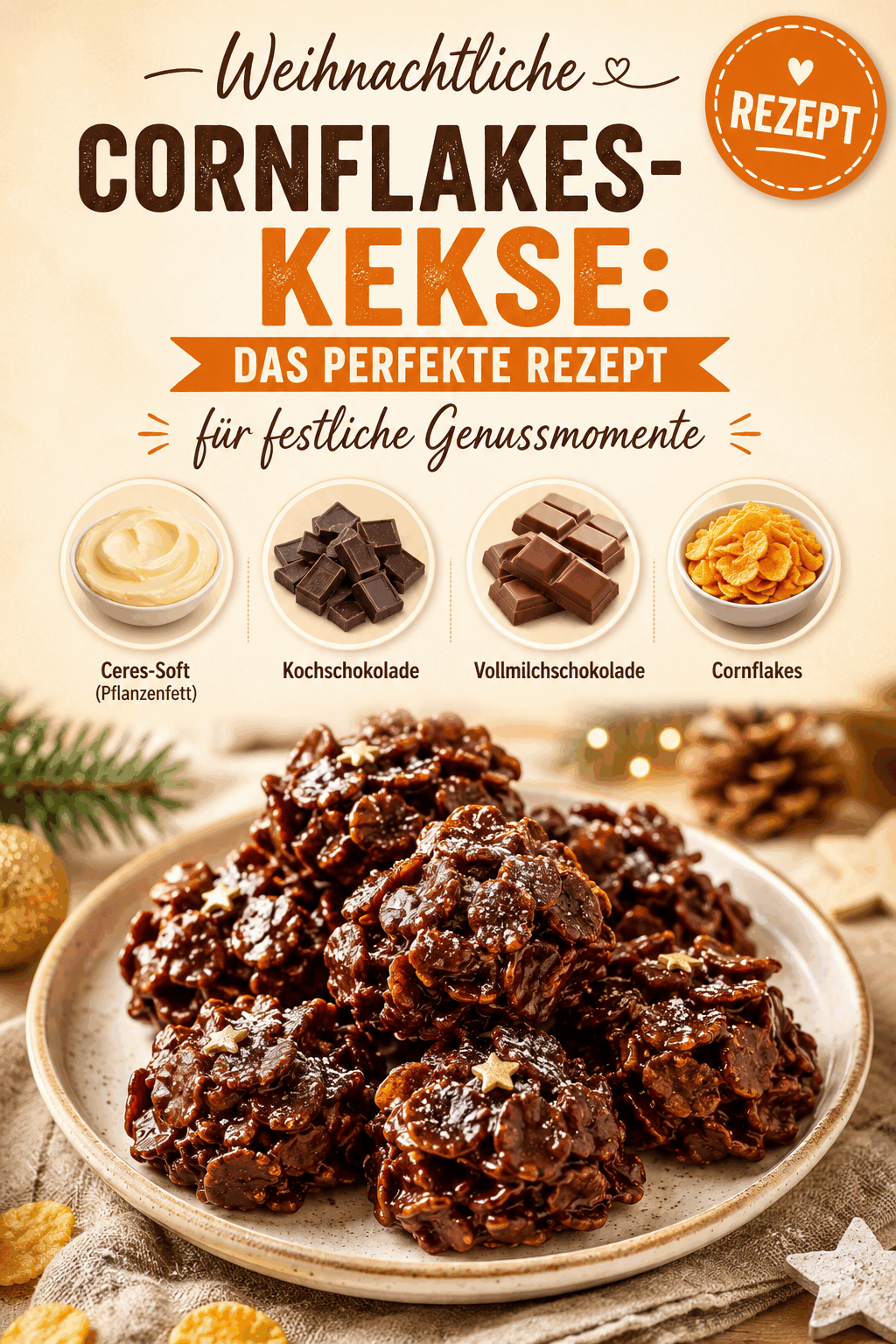 Weihnachtliche Cornflakes-Kekse: Das perfekte Rezept für festliche Genussmomente