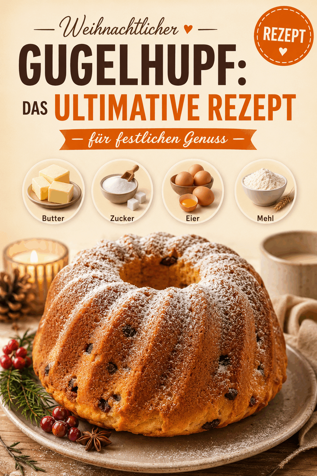Weihnachtlicher Gugelhupf: Das ultimative Rezept für festlichen Genuss