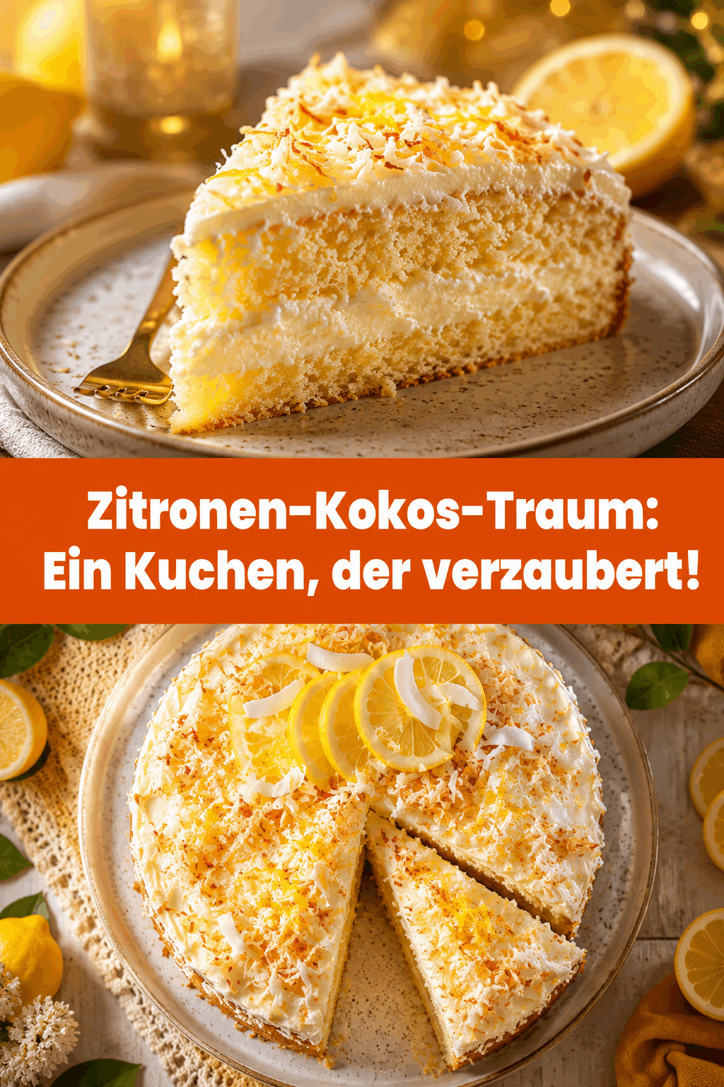 Zitronen-Kokos-Traum: Ein Kuchen, der verzaubert!